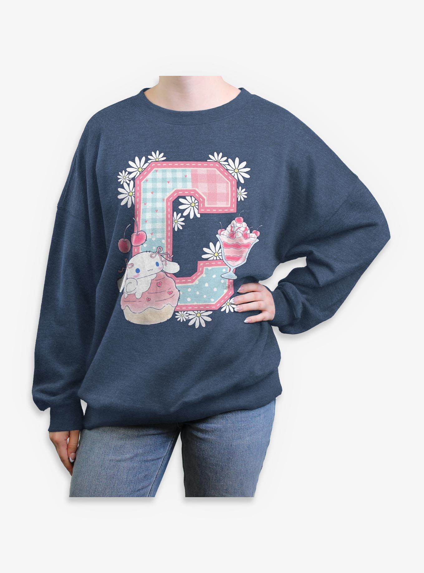 Sanrio Cinnamaletter Womens Oversized Sweatshirt