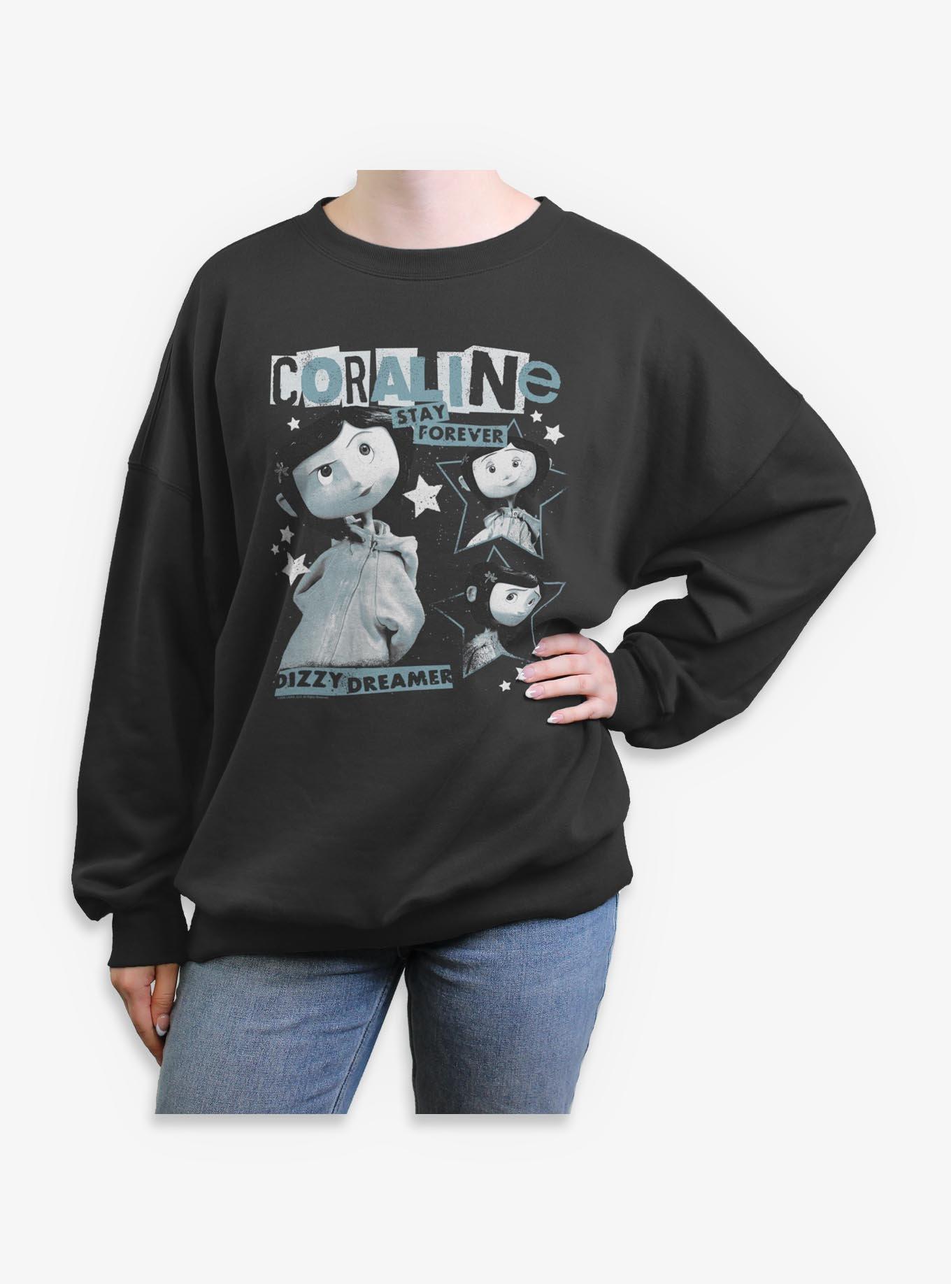 Coraline Dizzy Dreamer Womens Oversized Sweatshirt