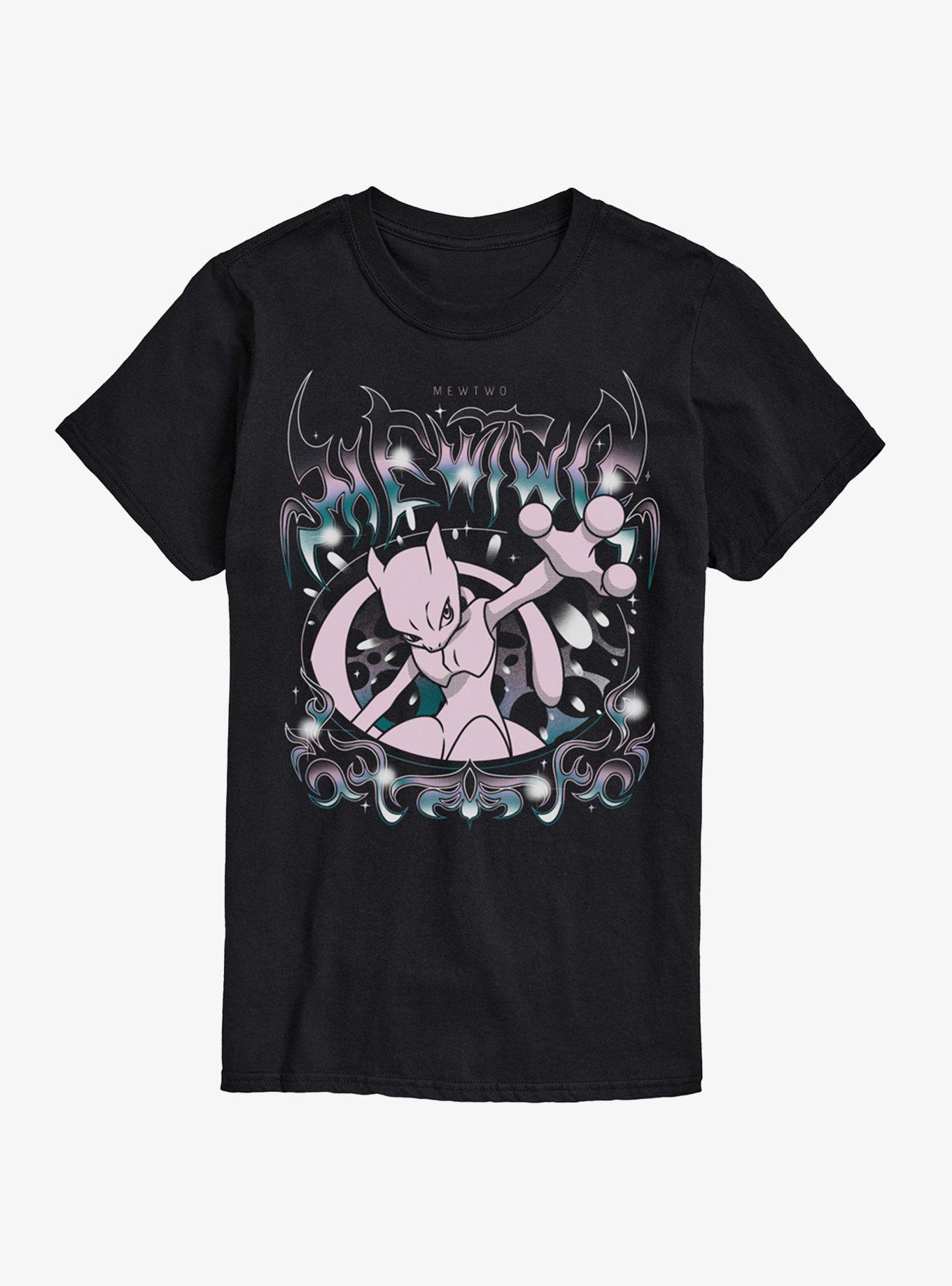 Pokemon Mewtwo Grunge T-Shirt - BLACK | BoxLunch