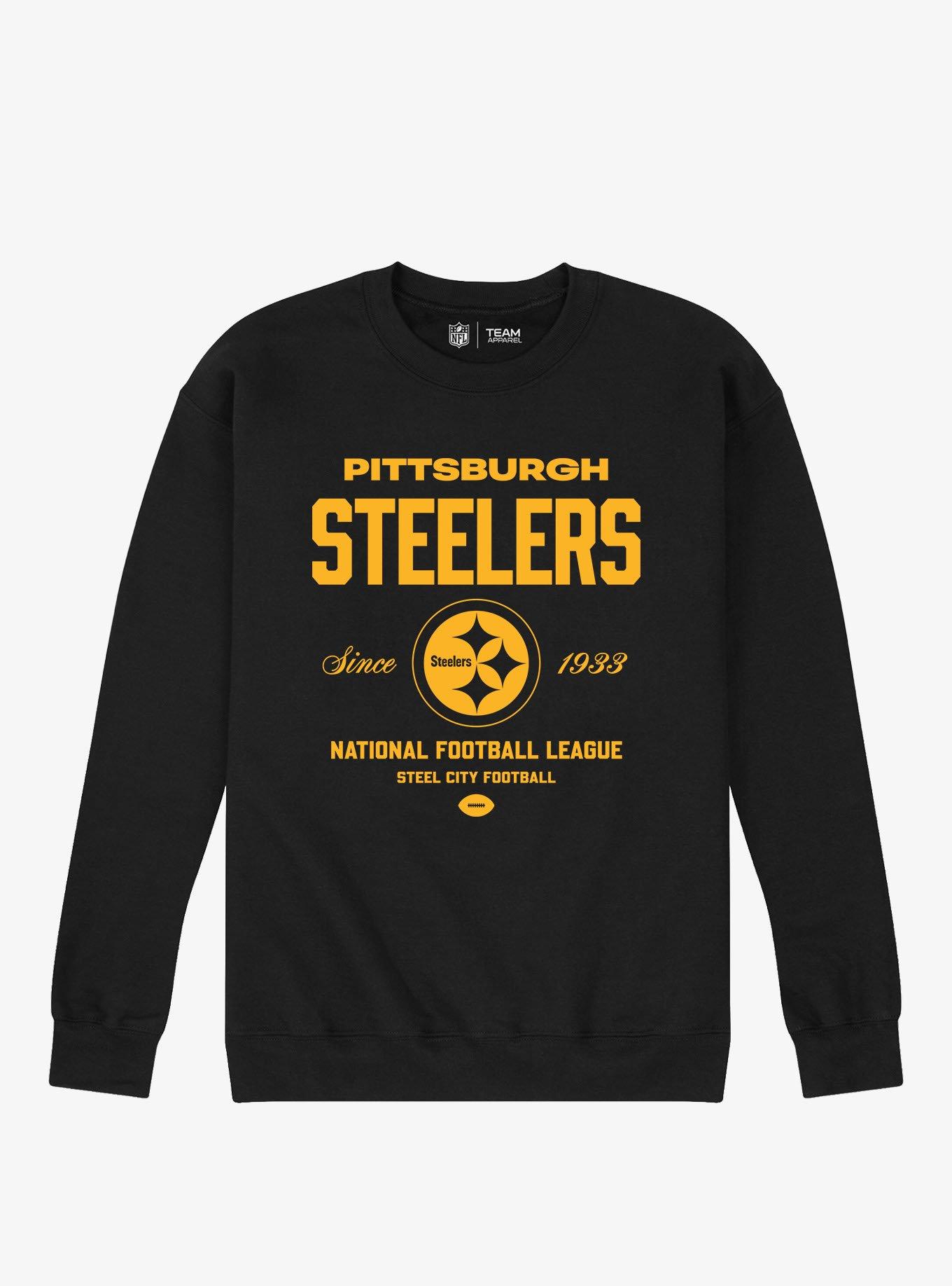NFL Pittsburgh Steelers Bold League Sweatshirt, BLACK, hi-res view 1
