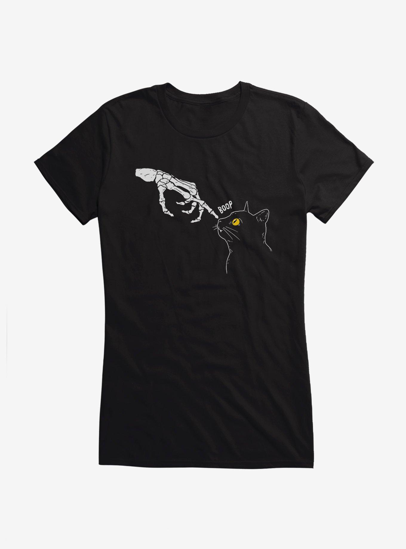Spooky Boop Cat Nose Girls T-Shirt