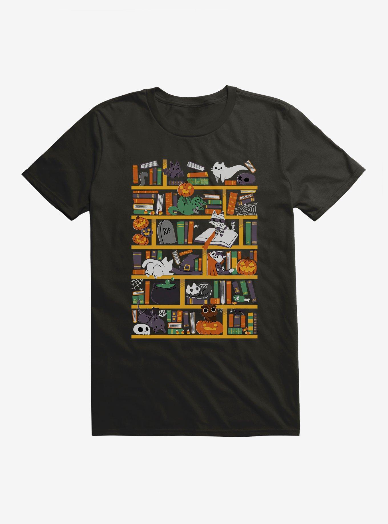 Halloween Cat Library T-Shirt