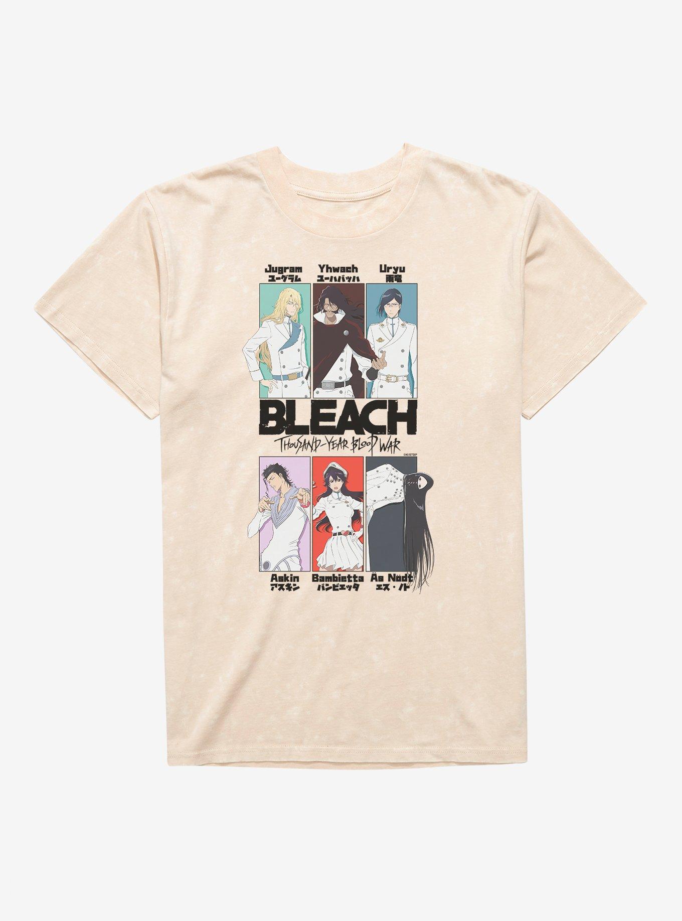 Bleach: Thousand-Year Blood War Quincy Group Mineral Wash T-Shirt Hot Topic Exclusive