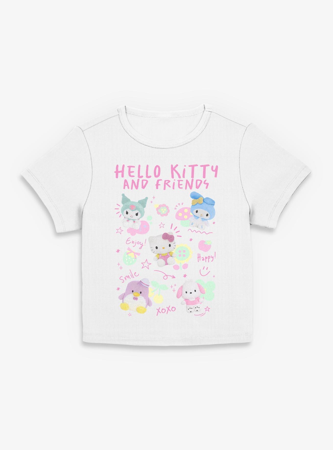 Sanrio Hello Kitty Friends Collage Girls Baby T-Shirt, EGRET, hi-res view 1
