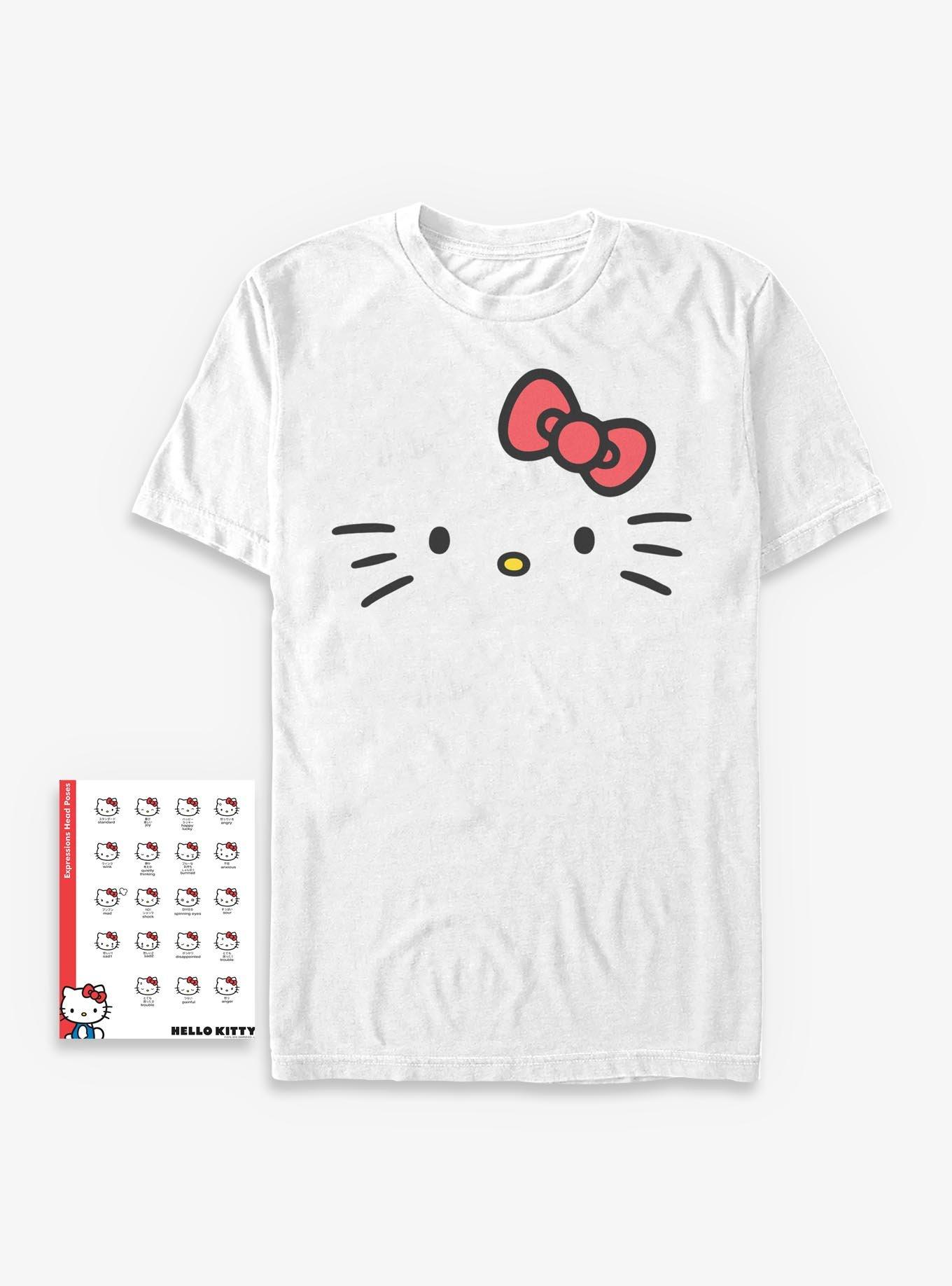 Sanrio Hello Kitty Simple Face T-Shirt, WHITE, hi-res view 1