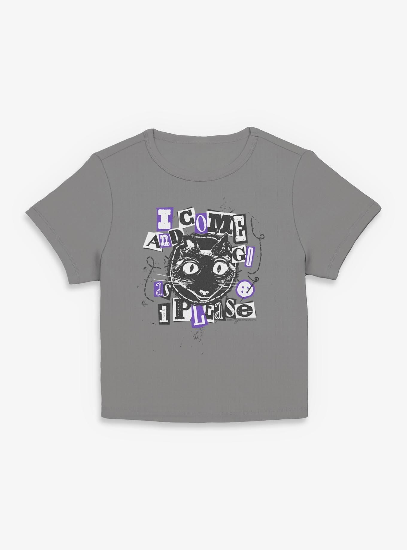 Coraline Cat Come And Go Girls Baby T-Shirt, CHARCOAL, hi-res view 1