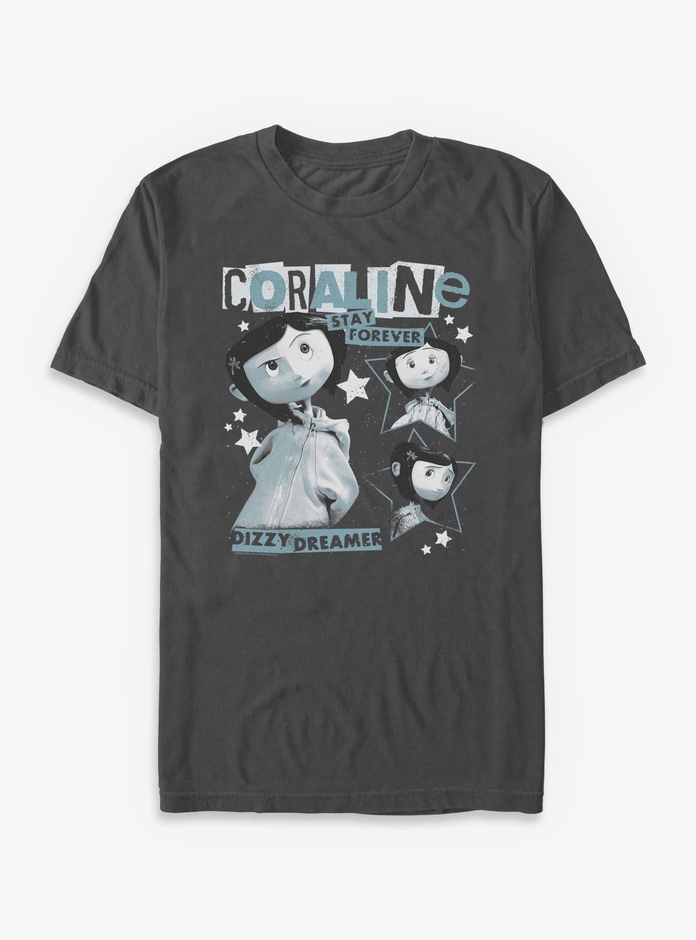 Coraline Dizzy Dreamer T-Shirt, CHARCOAL, hi-res view 1