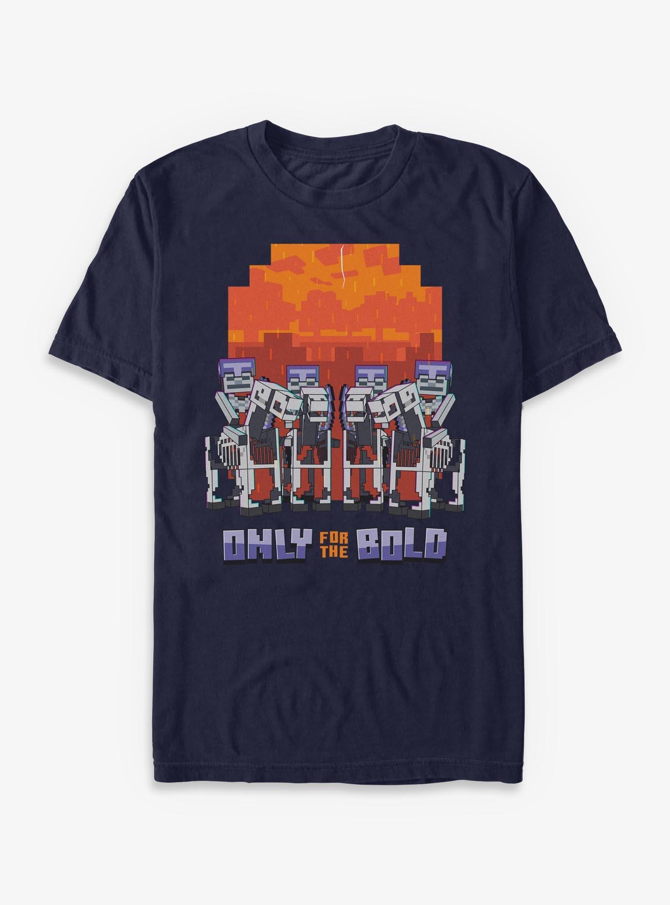 Minecraft Only For The Bold T-Shirt, NAVY, hi-res view 1