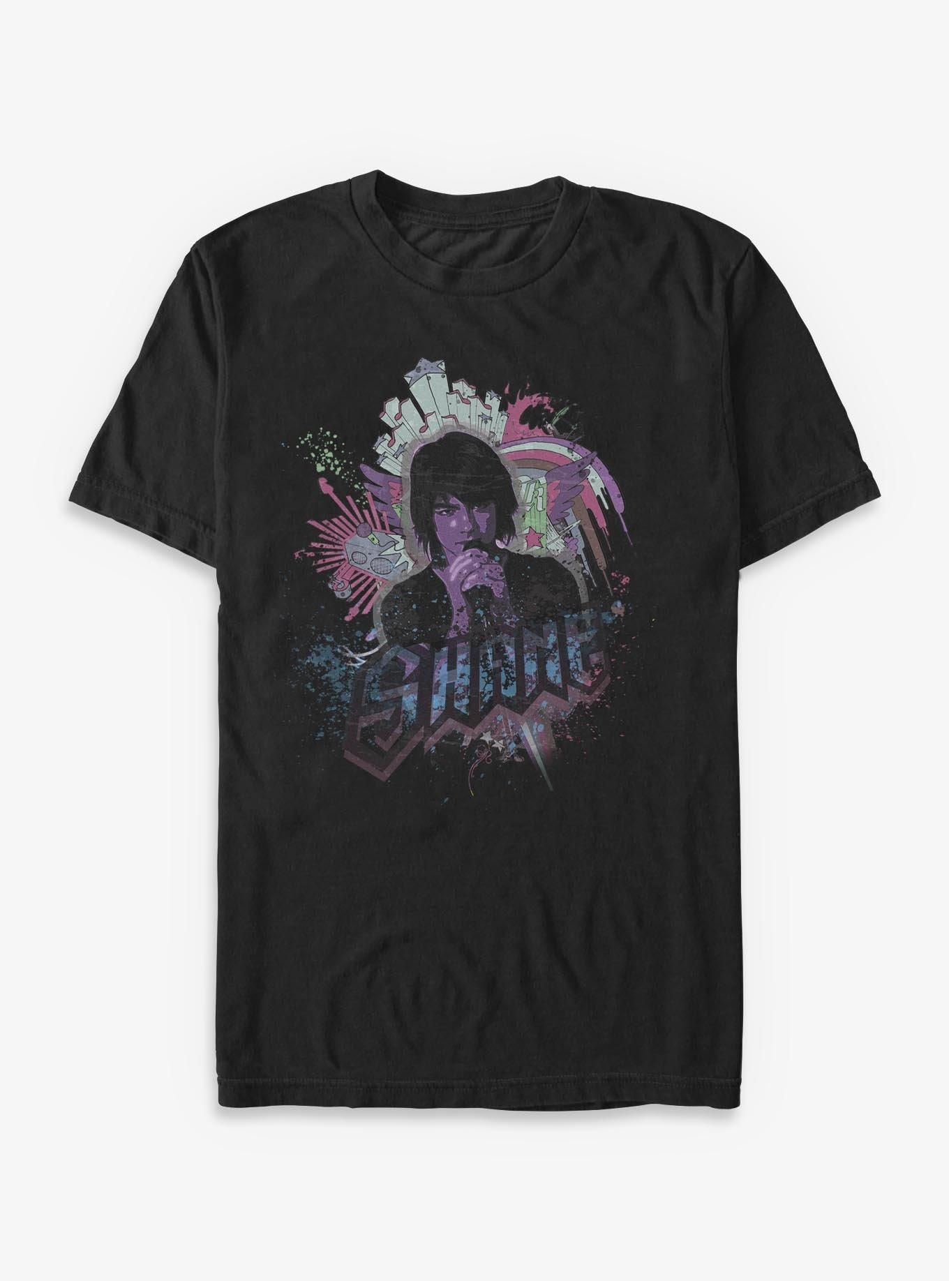 Disney Camp Rock Shane Retro Portrait T-Shirt, BLACK, hi-res view 1