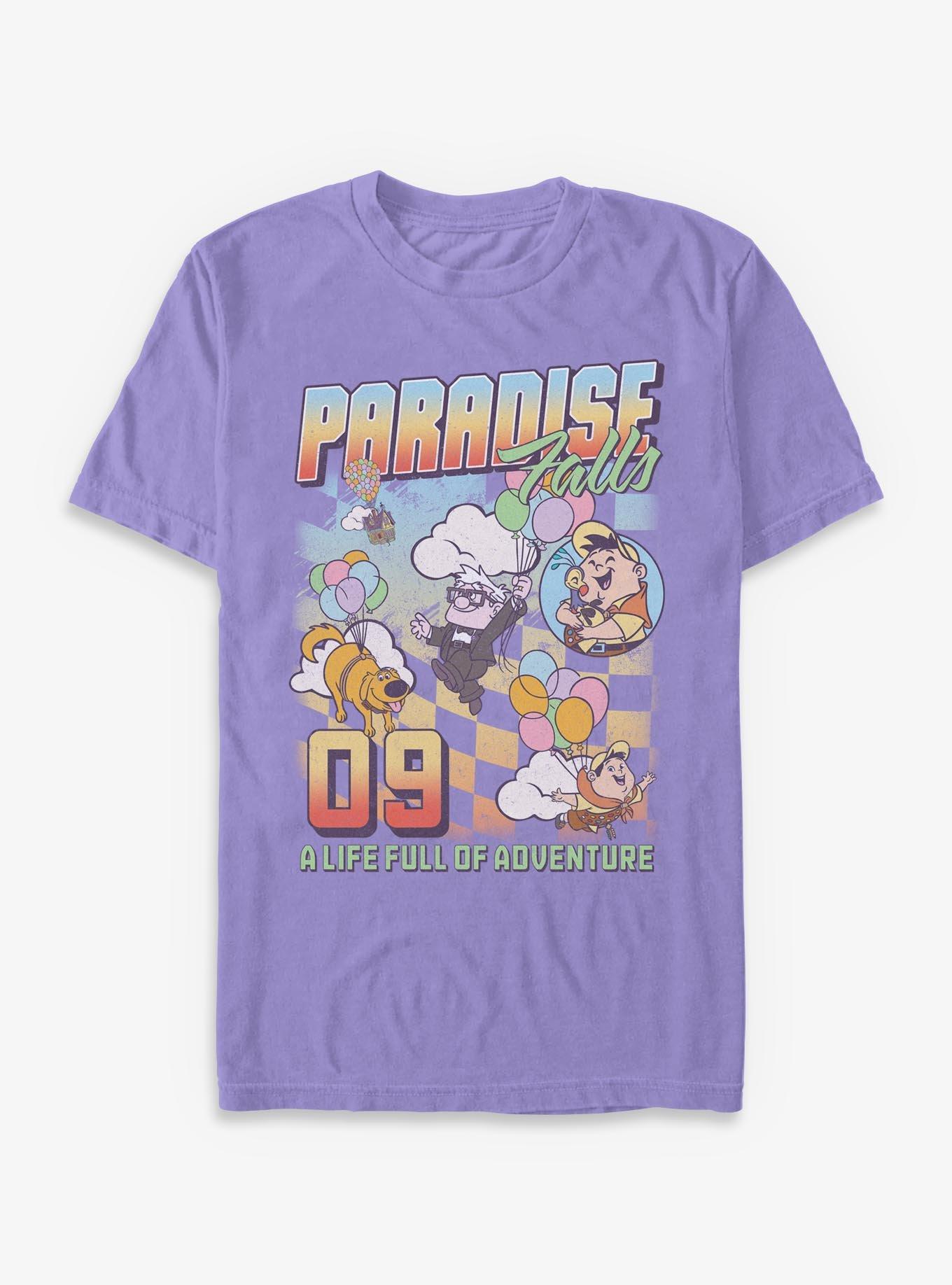 Disney Pixar Up Paradise Falls Adventure Garment Dye T-Shirt, VIOLET, hi-res view 1