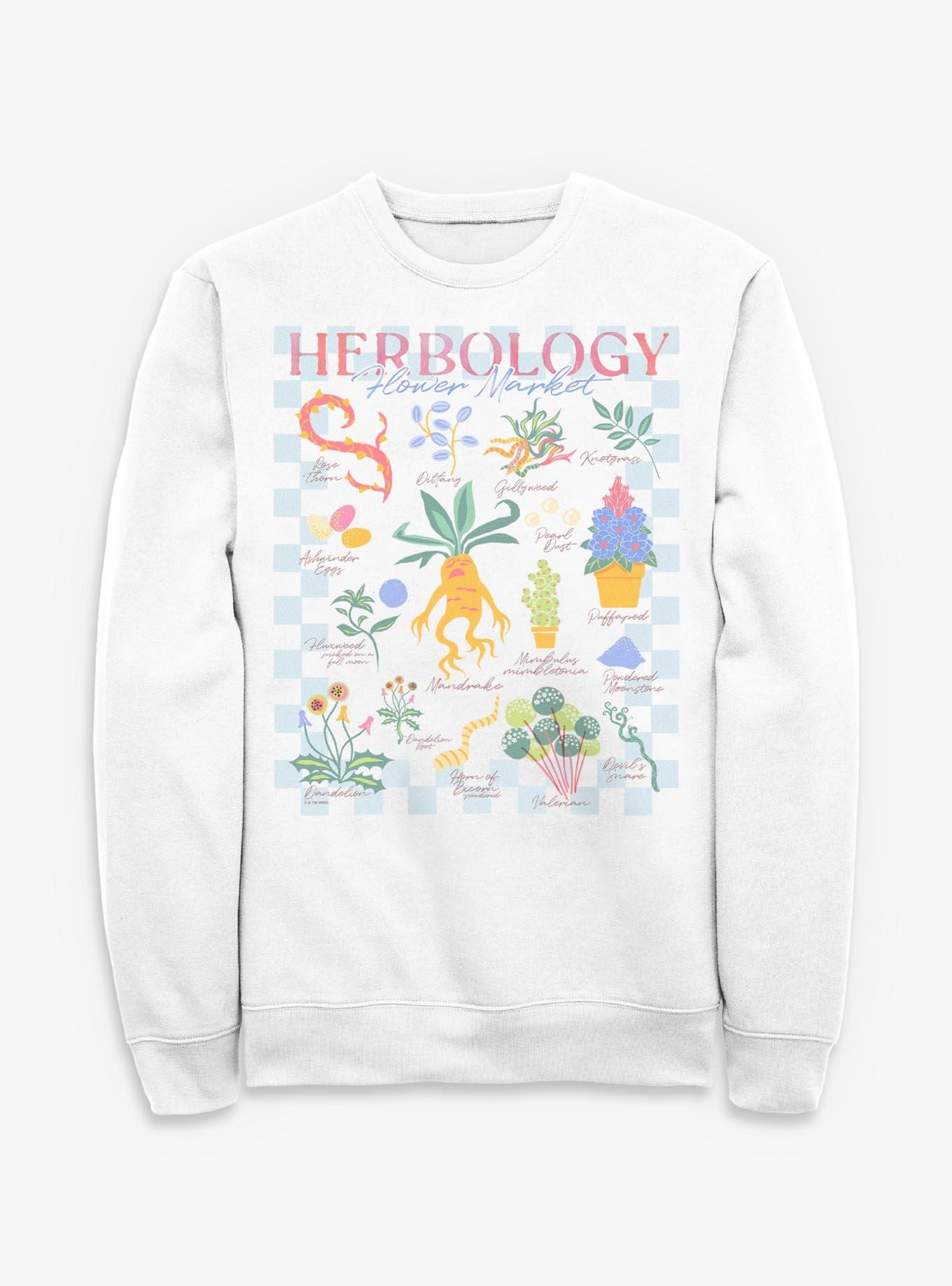 Harry Potter Herbology Flower Market Sweatshirt, WHITE, hi-res view 1