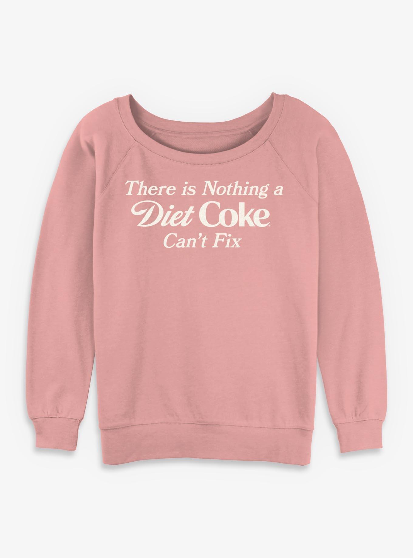Coca-Cola Nothing Diet Coke Can't Fix Girls Slouchy Sweatshirt, DESERTPNK, hi-res view 1