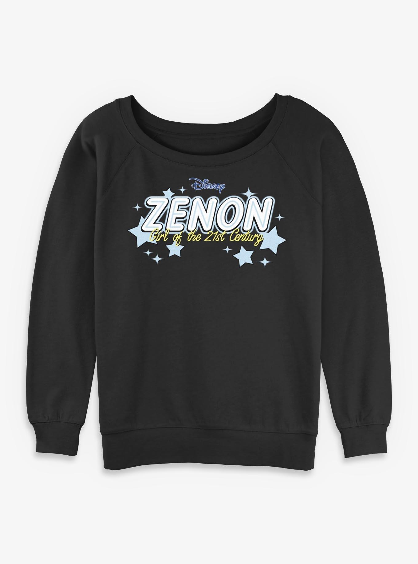 Zenon: Girl of the 21st Century Zenon Logo Girls Slouchy Sweatshirt, BLACK, hi-res view 1