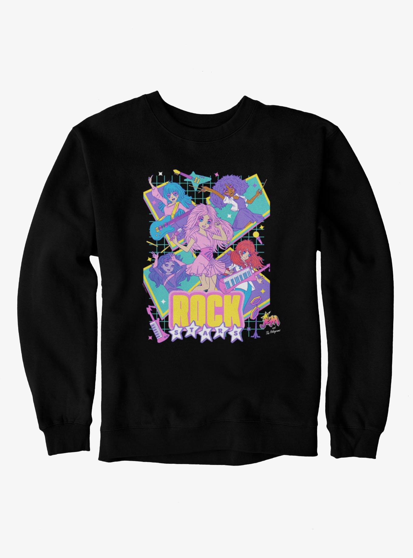 Jem And The Holograms Rock Stars Retro Anime Sweatshirt, , hi-res view 1