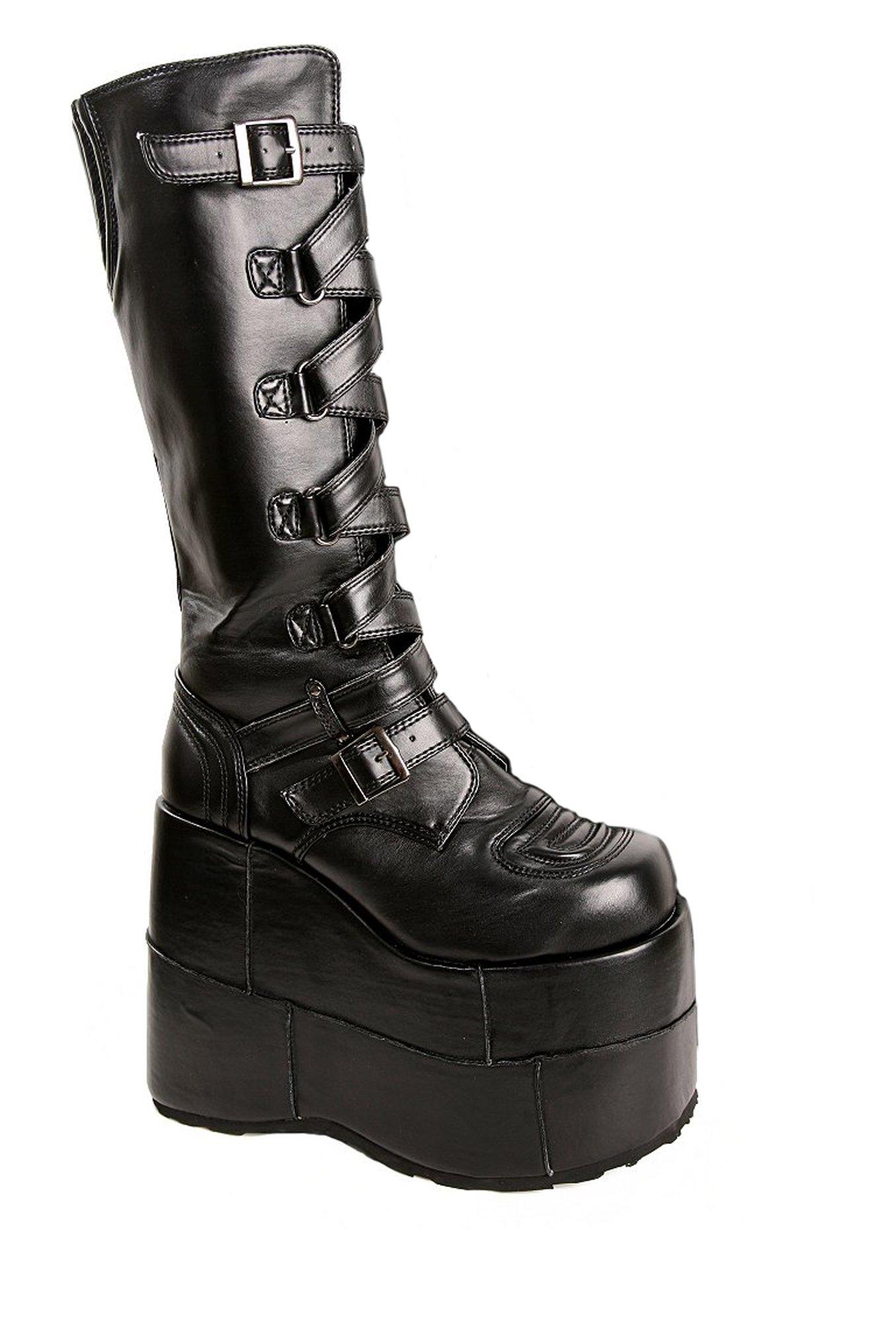 Demonia By Pleaser Stacked Strap Boots