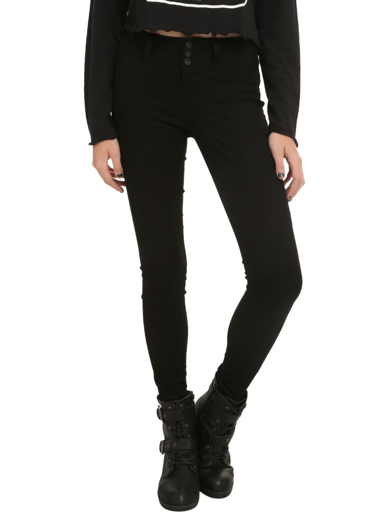 LOVEsick Black Over Dye Wash Super Skinny Jeans, BLACK, hi-res