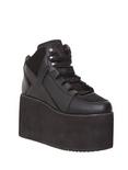 YRU Qozmo Hi-Black Platform Sneakers, BLACK, hi-res