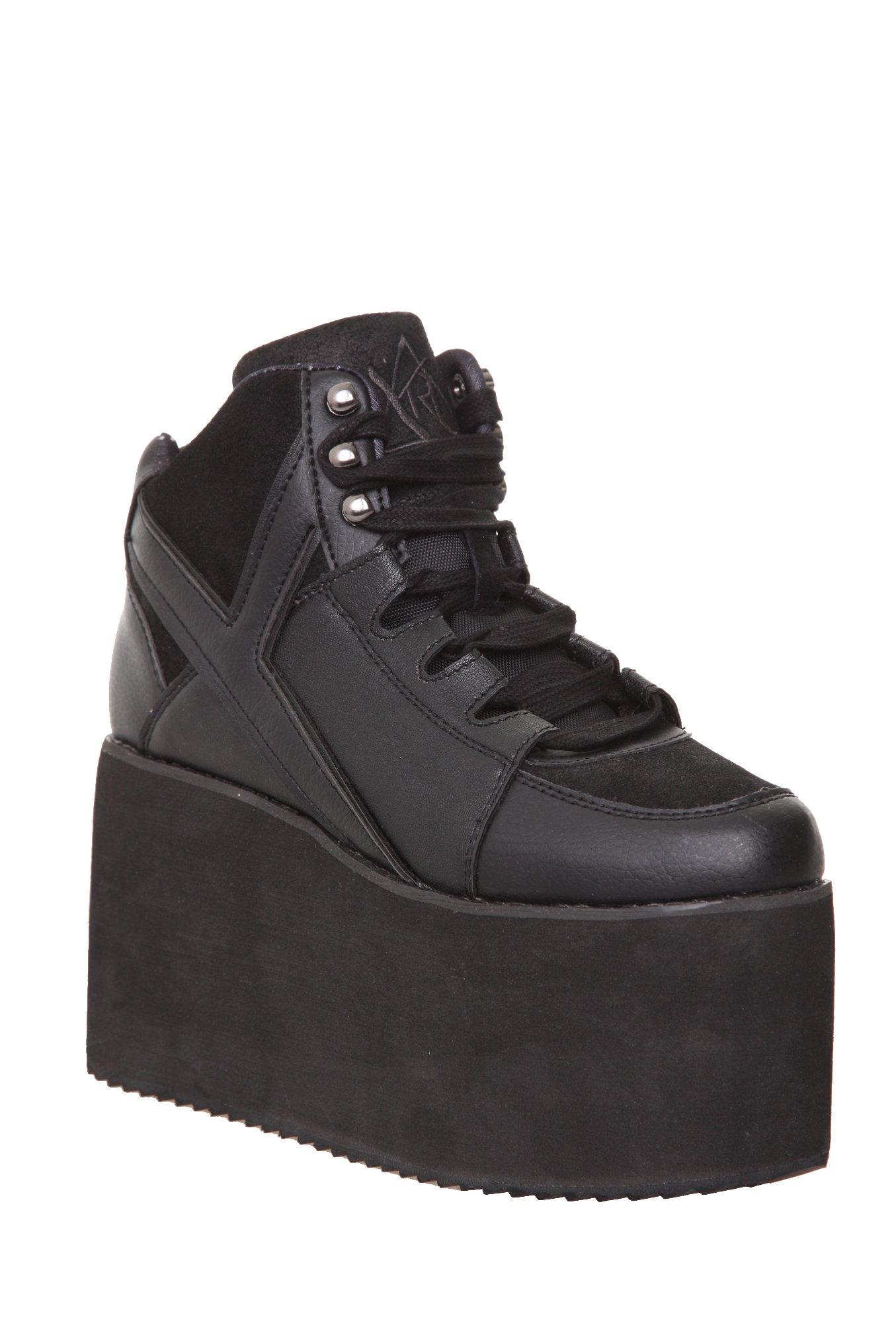 High platform sneakers outlet black