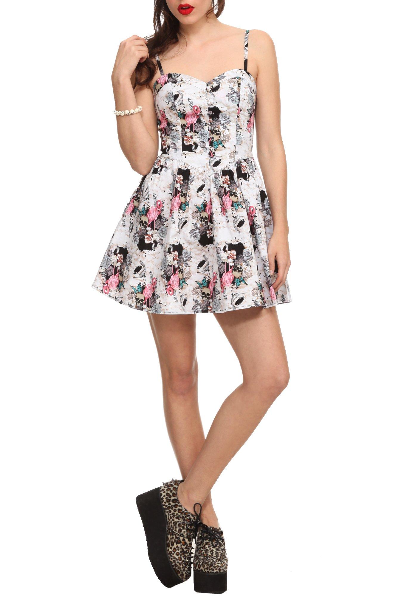 Hell Bunny Eden Dress, WHITE, hi-res