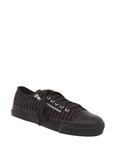 Demonia Deviant Zipper Stripe Canvas Low-Top Sneakers, BLACK, hi-res