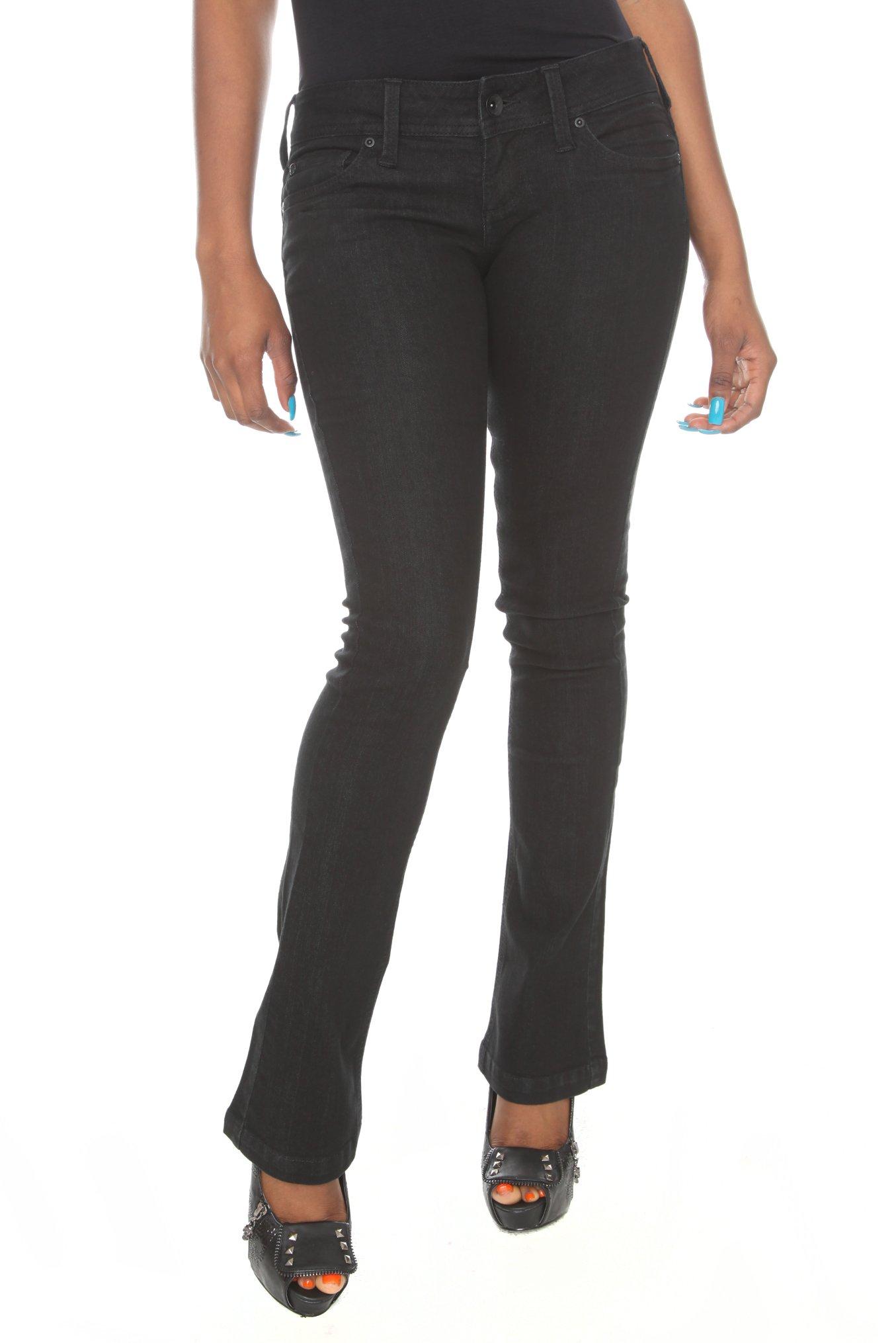 LOVEsick Black Rain Rocker Boot Cut Jeans, BLACK, hi-res