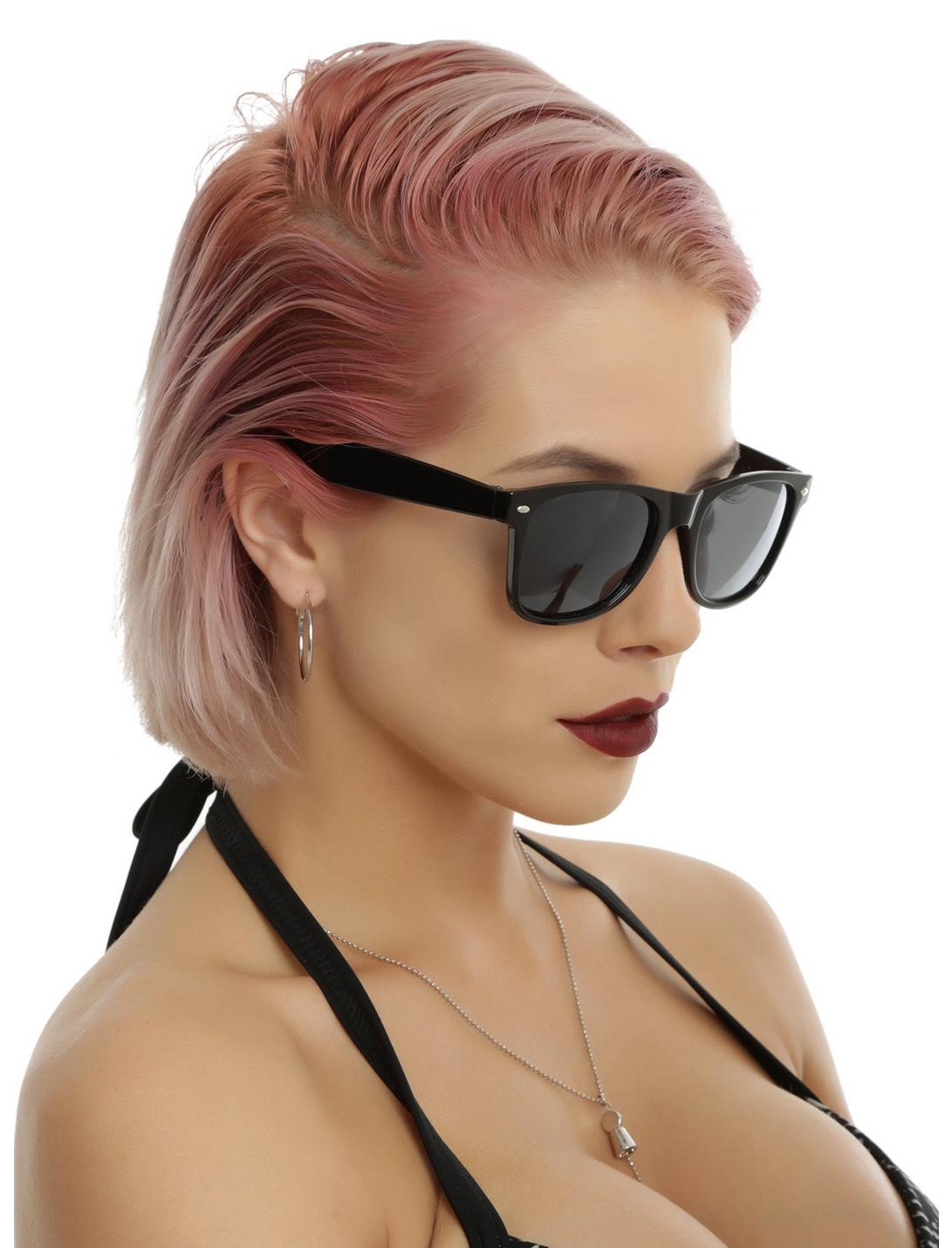 Black Retro Sunglasses, , hi-res