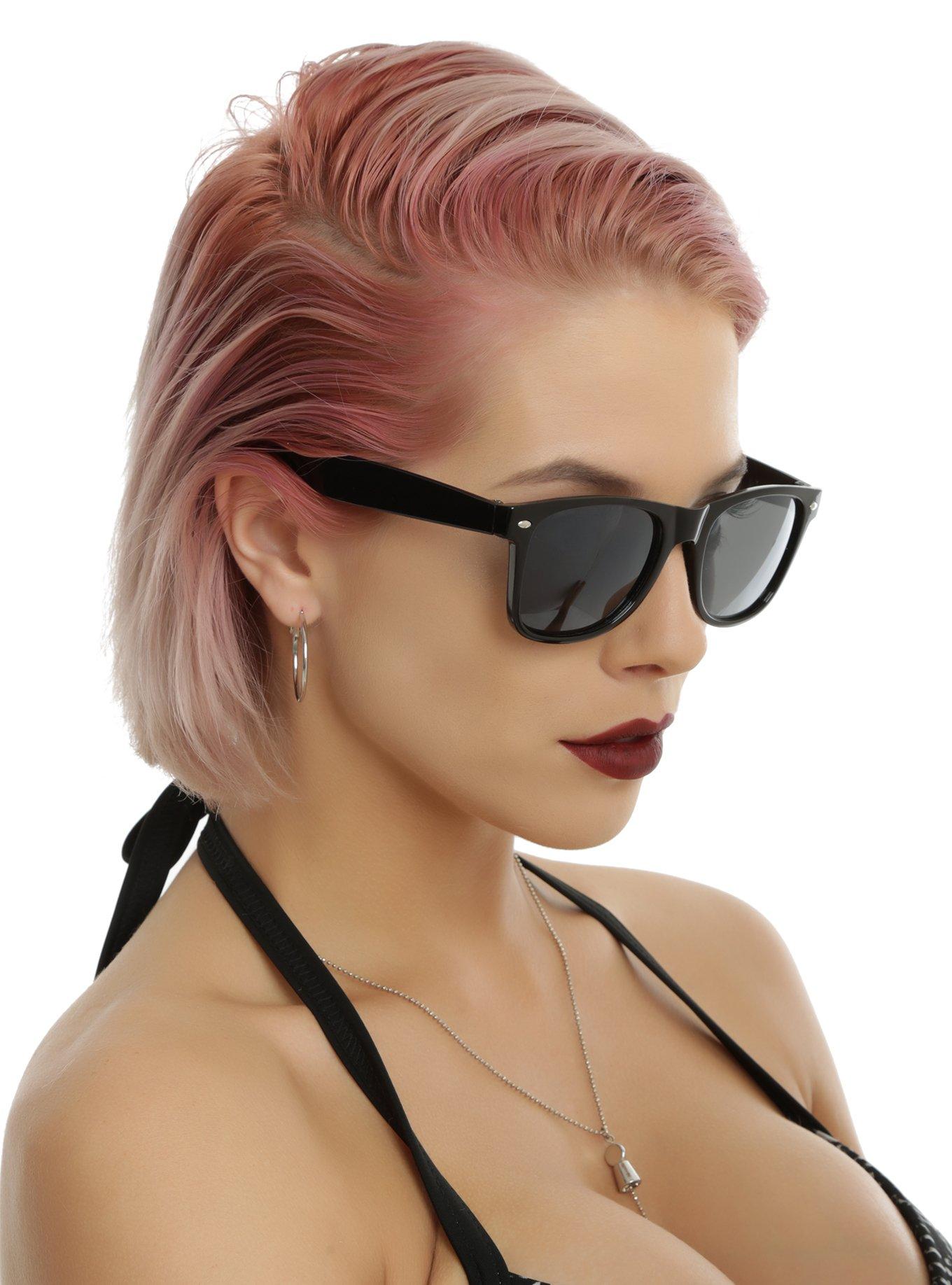 Black Retro Sunglasses, , hi-res