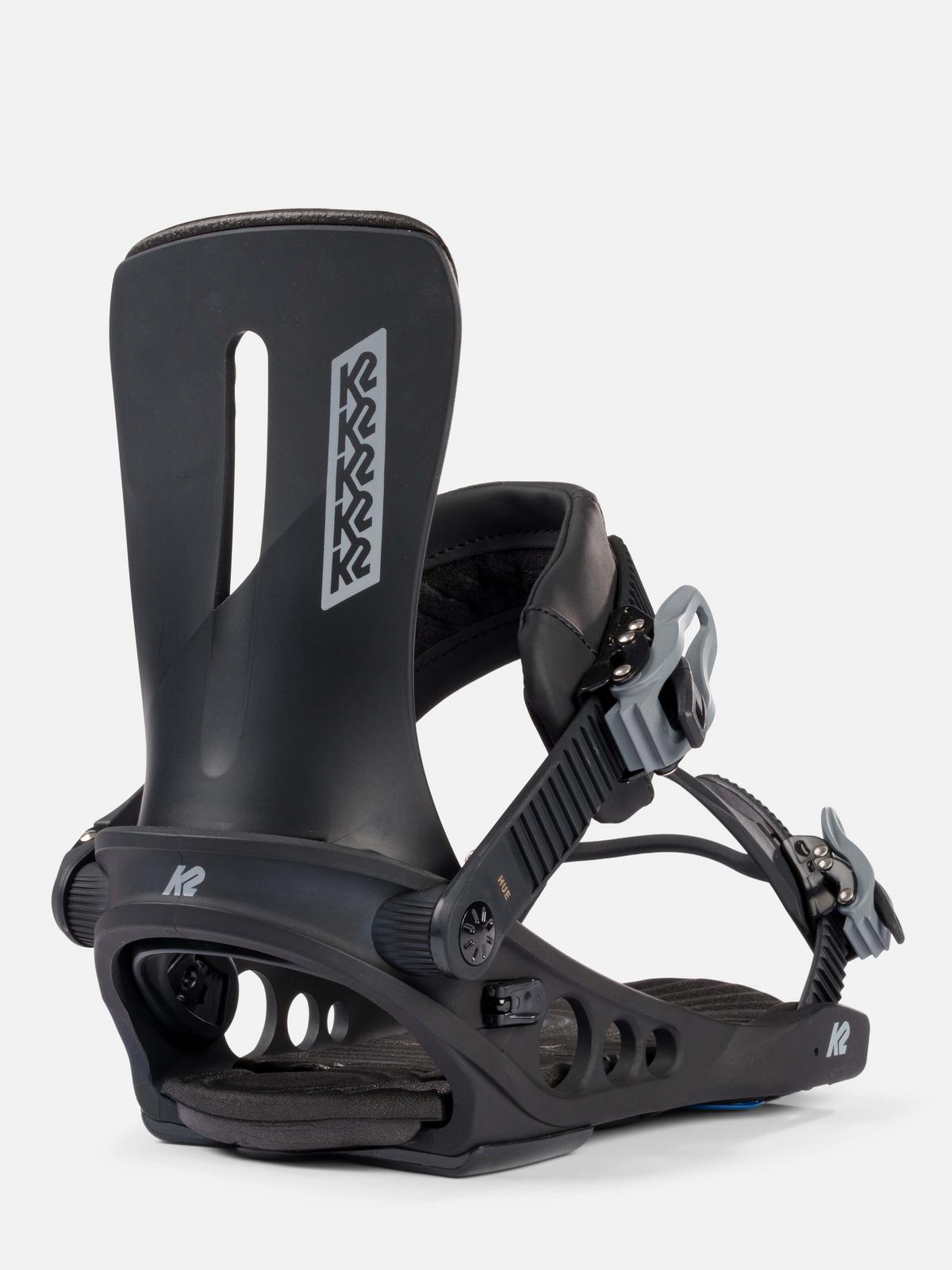 K2 Snowboard Bindings - Toothed Toe Ladder Straps - Black with Plug