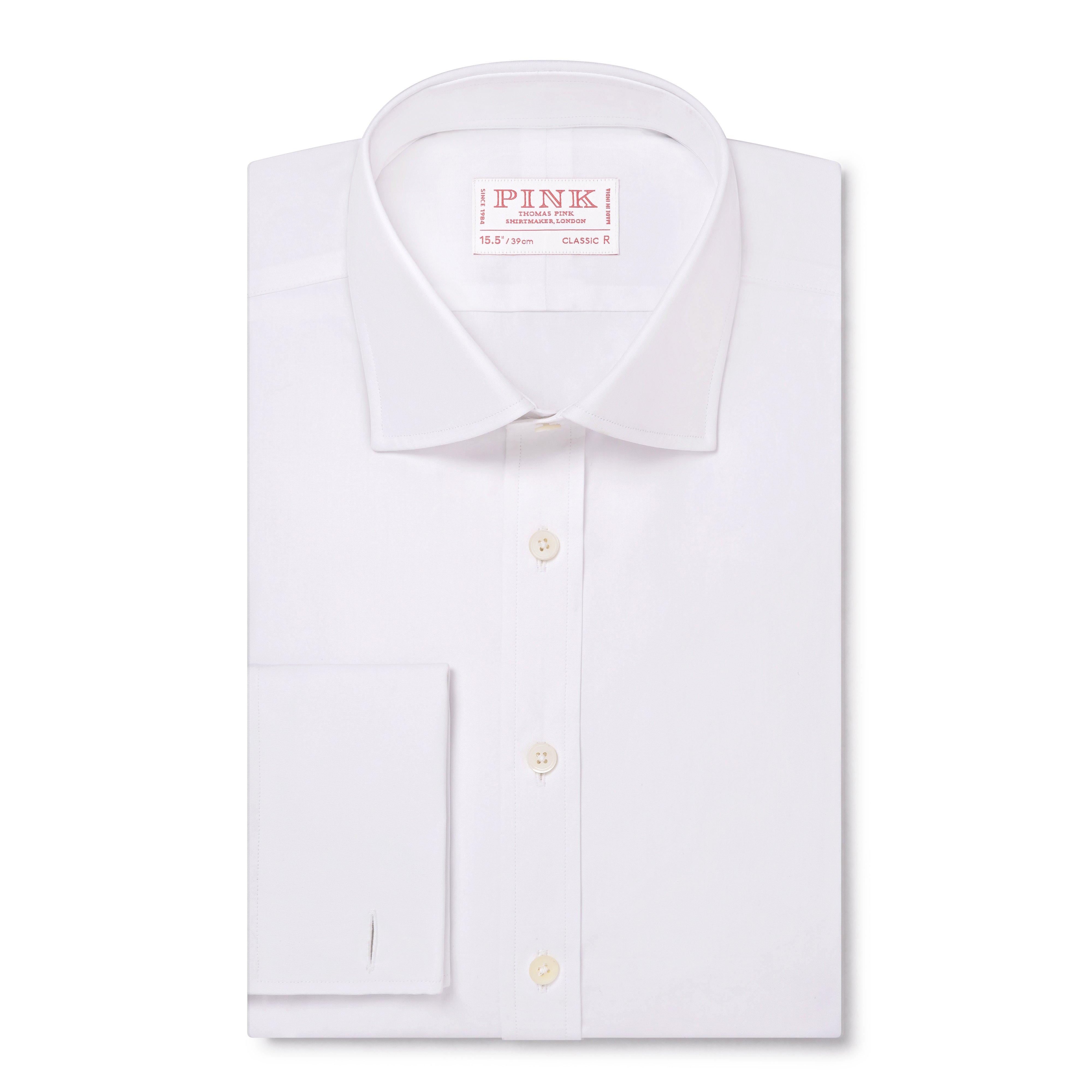 Thomas Pink Slim Fit Tuxedo Shirt in White for Men