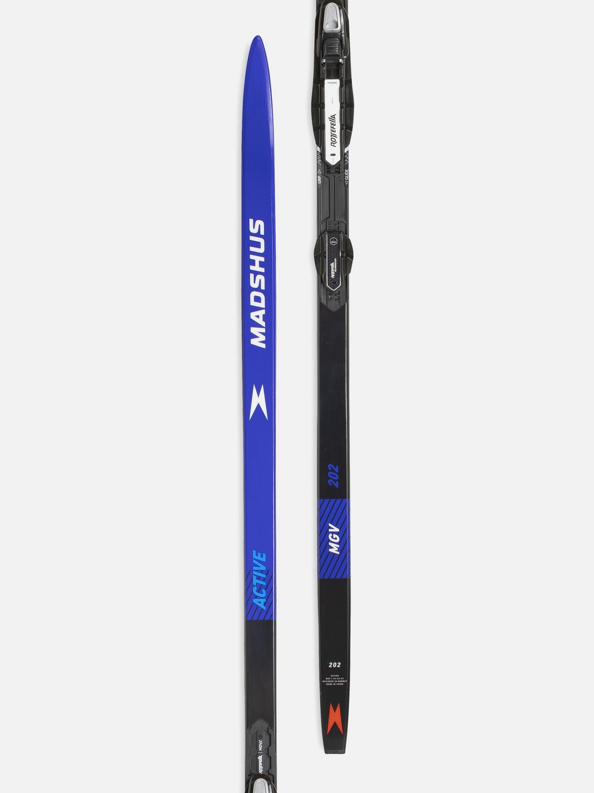 Madshus Active MGV Skis with Touring Auto Bindings (Mounted