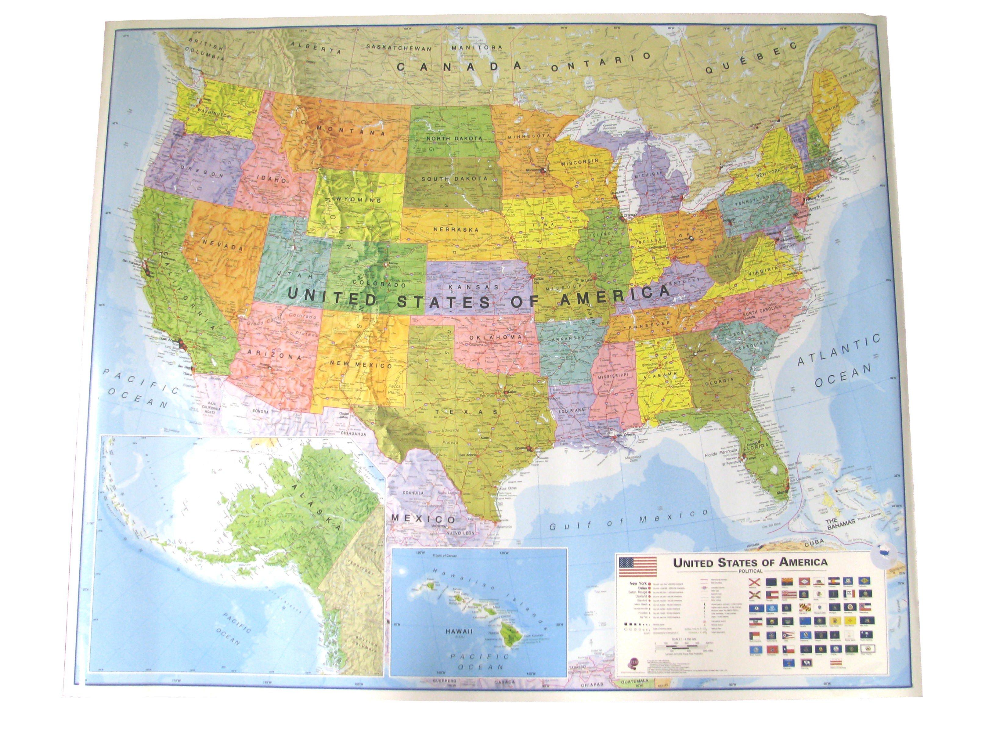 Laminated United States Map amp Flags - 1950153 1950153 IMGSET