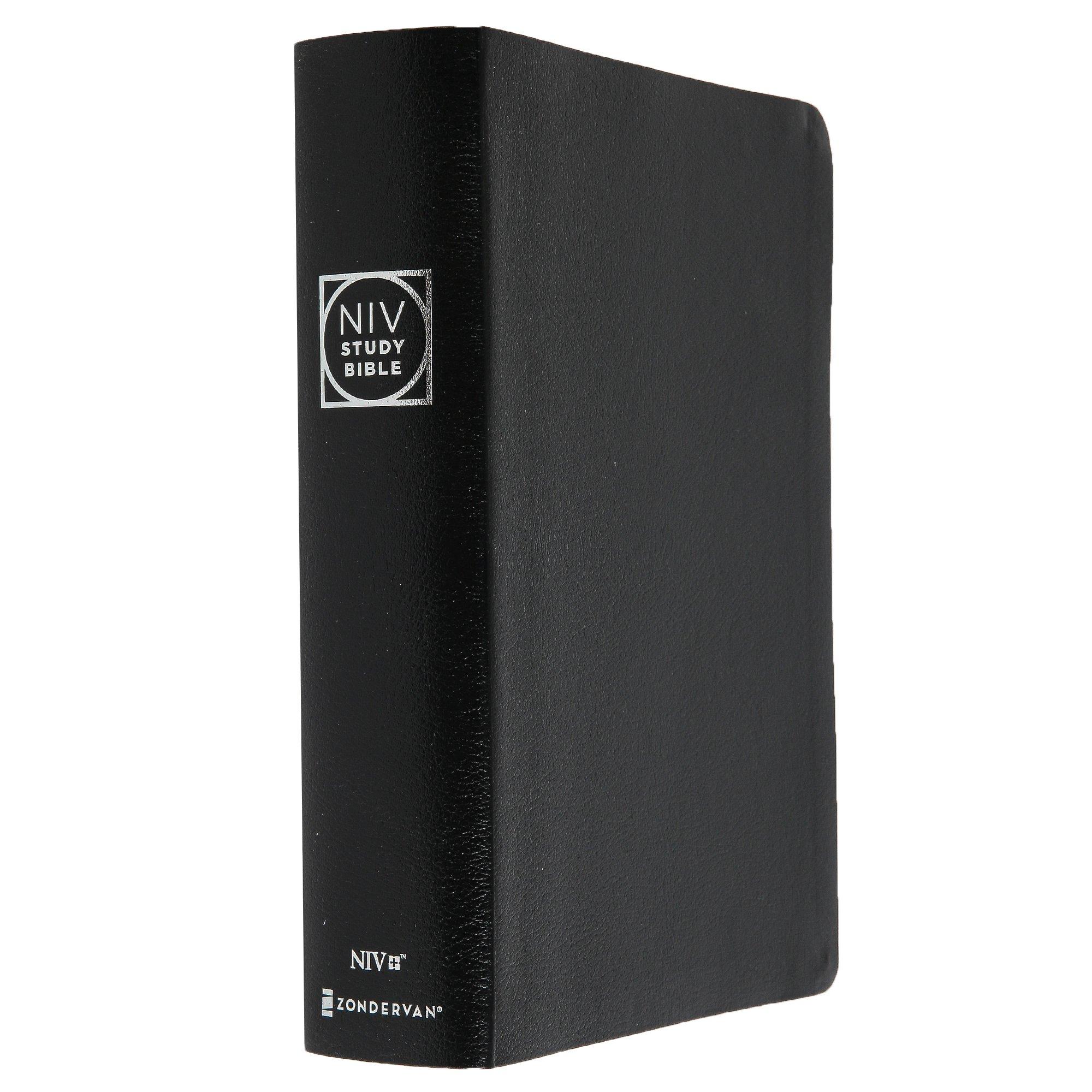 NIV Zondervan Study Bible, Bonded Leather, Red Letter, Black