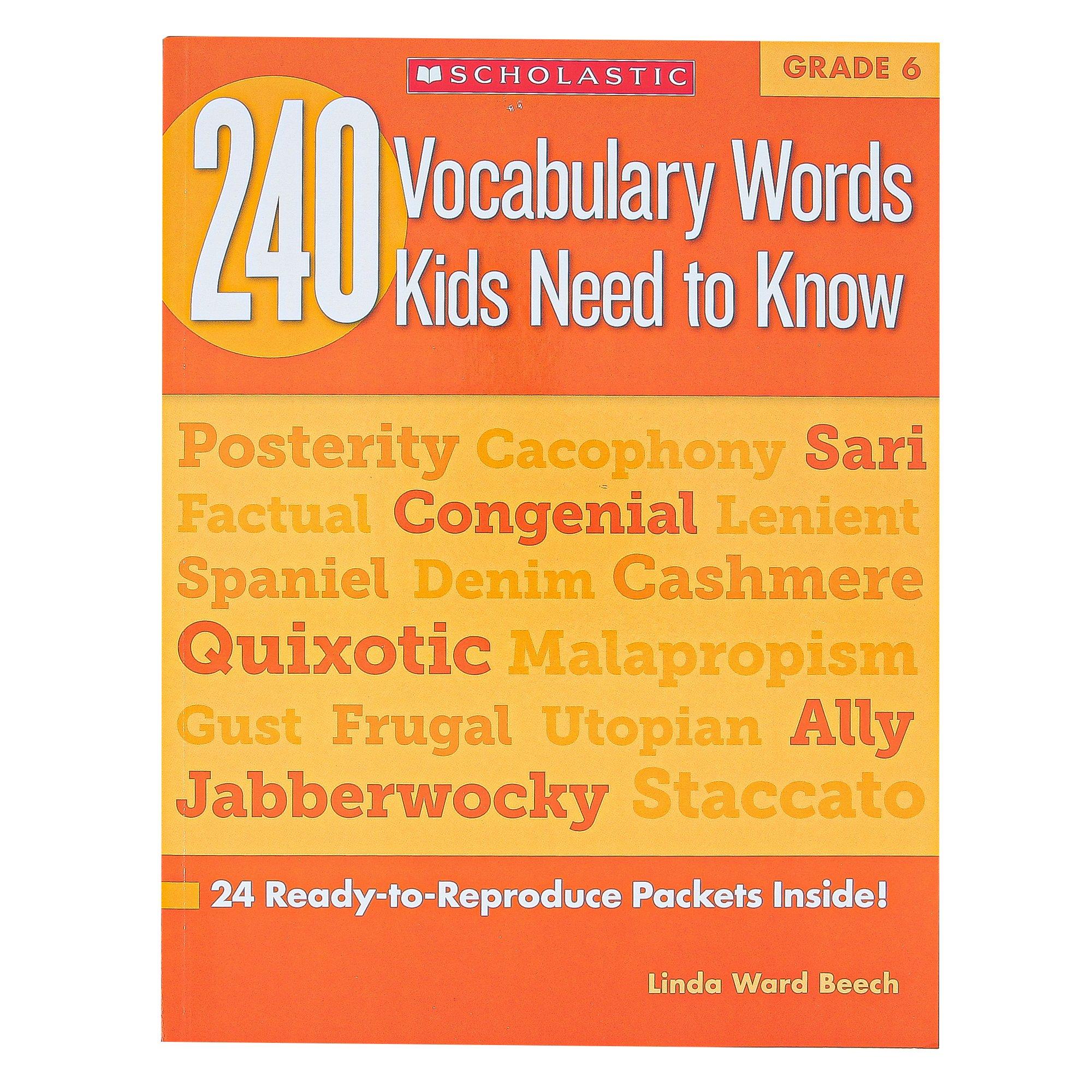 洋書 Vocabulary 240 Vocabulary Words Kids Need To Know Workbook, Grade 6