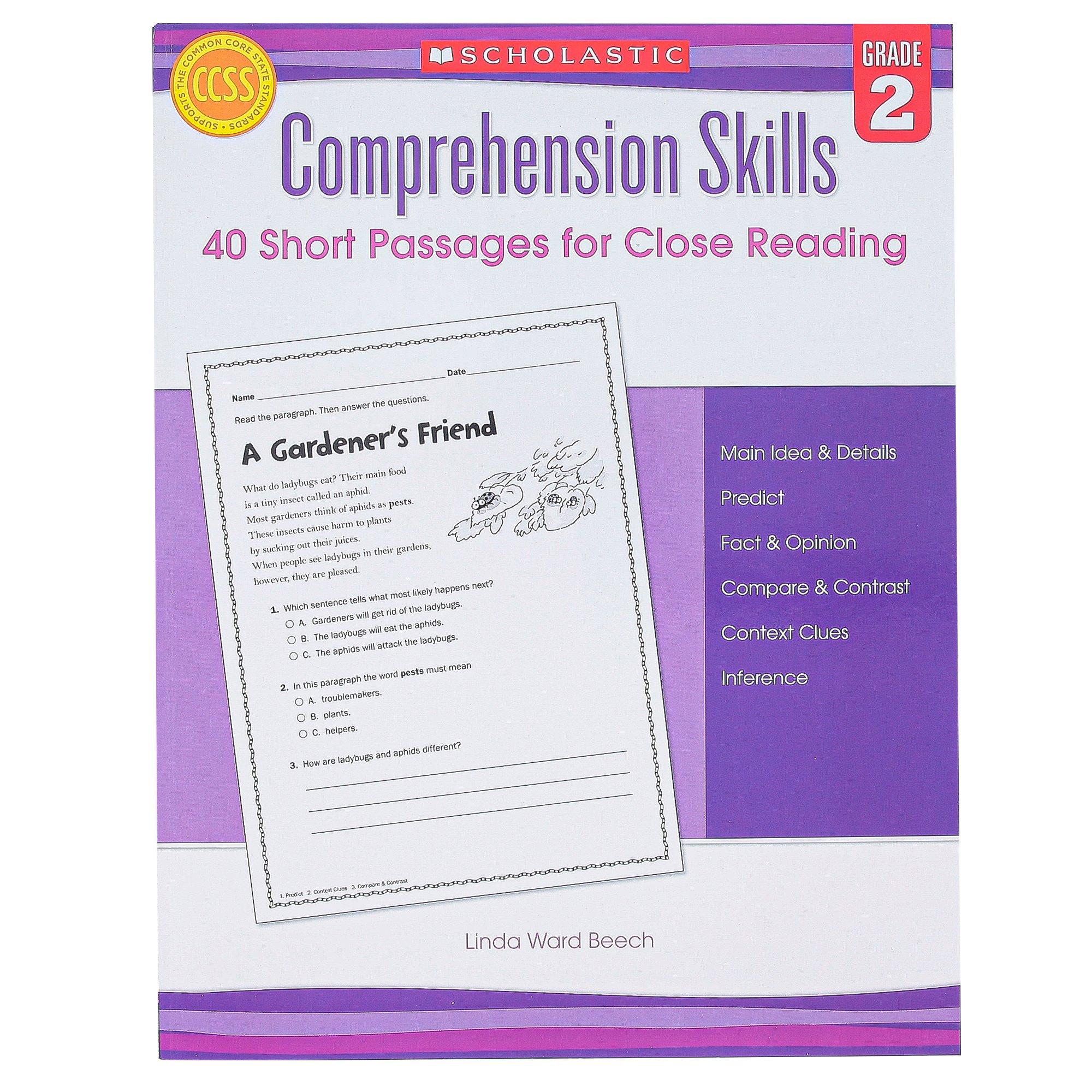 Comprehension Skills 40 Short Passages For Close Reading Grade 2