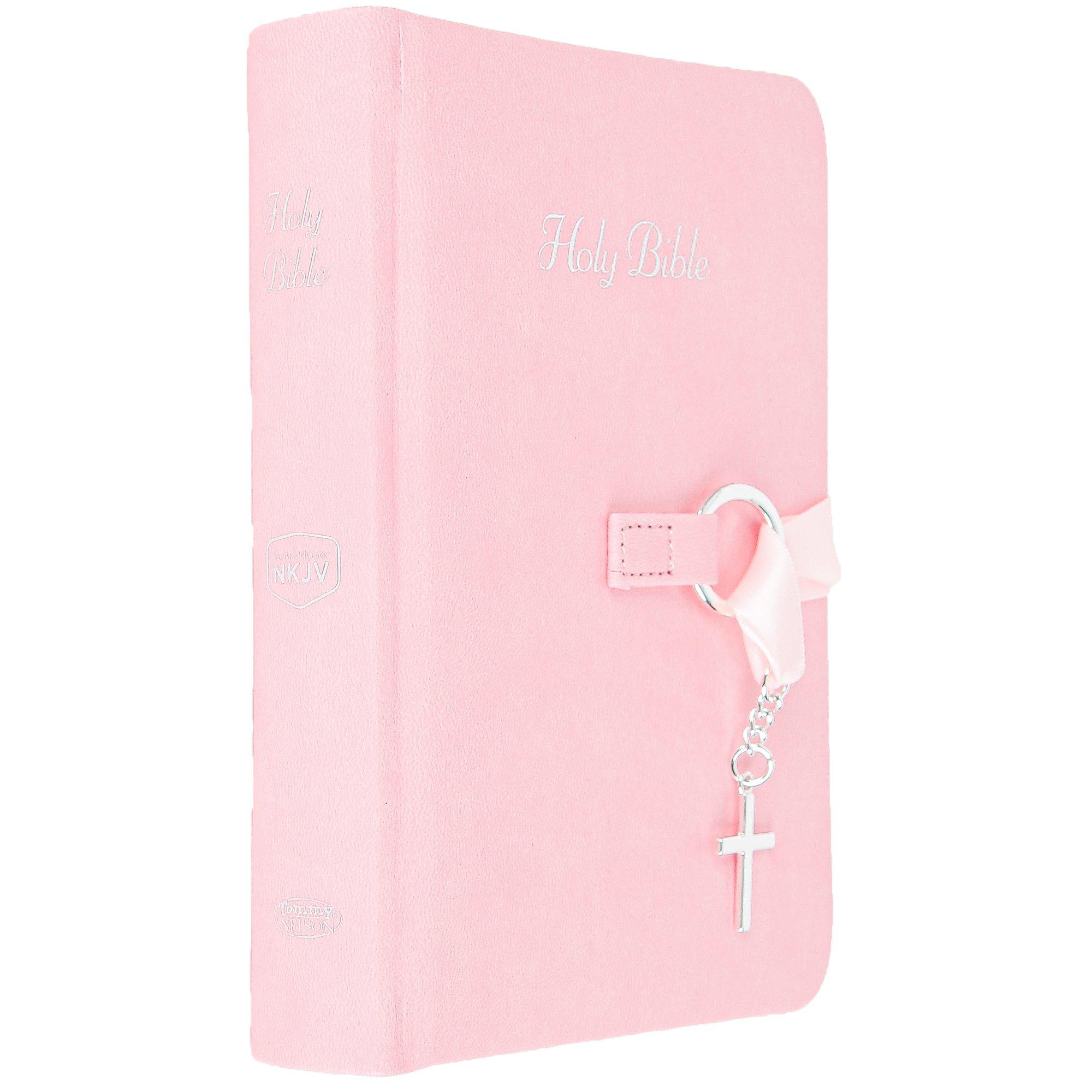 Simply Charming Colored Baby Bible with Silver Cross and Crystal