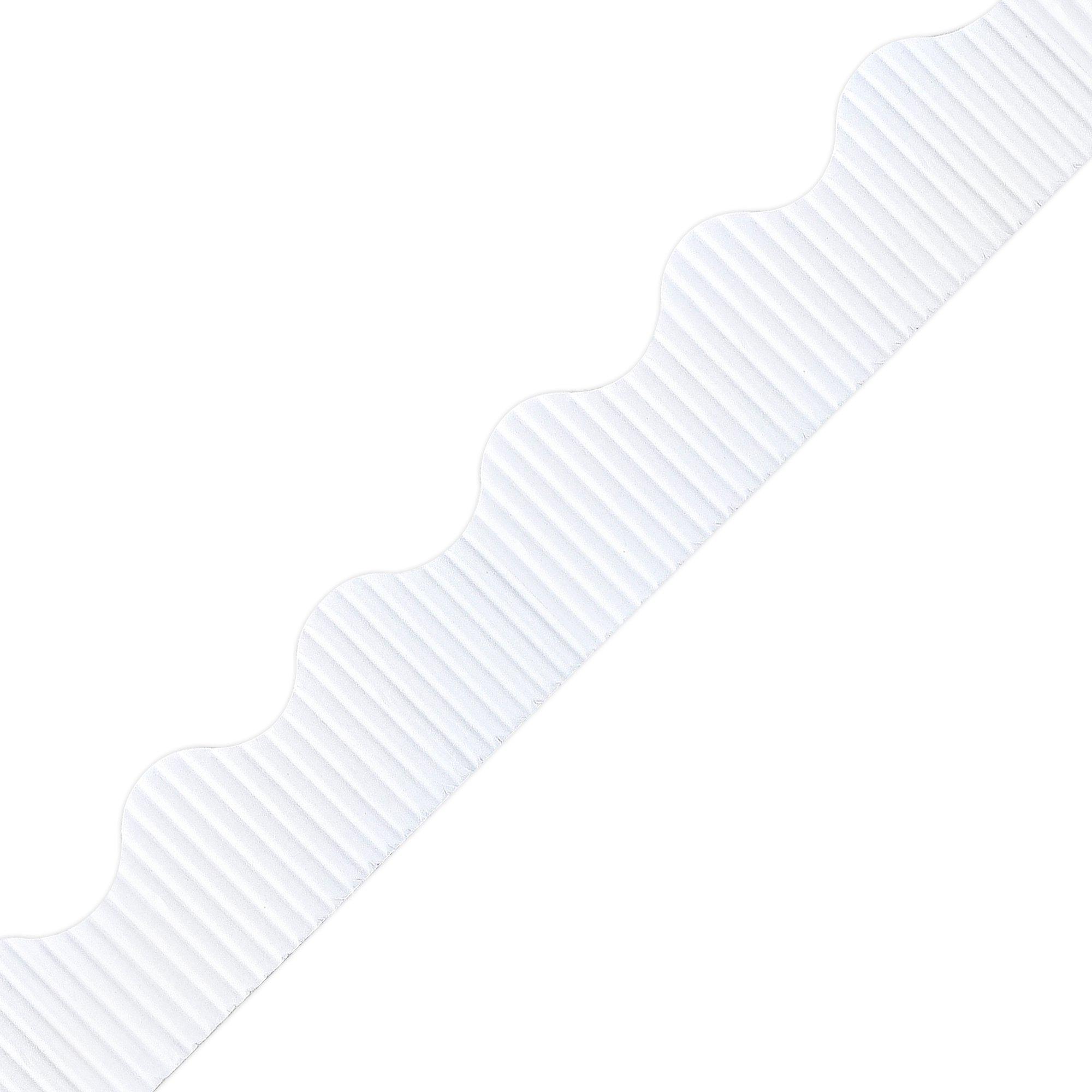 White Corrugated Border Trim, 50 Feet | Mardel | 3066065