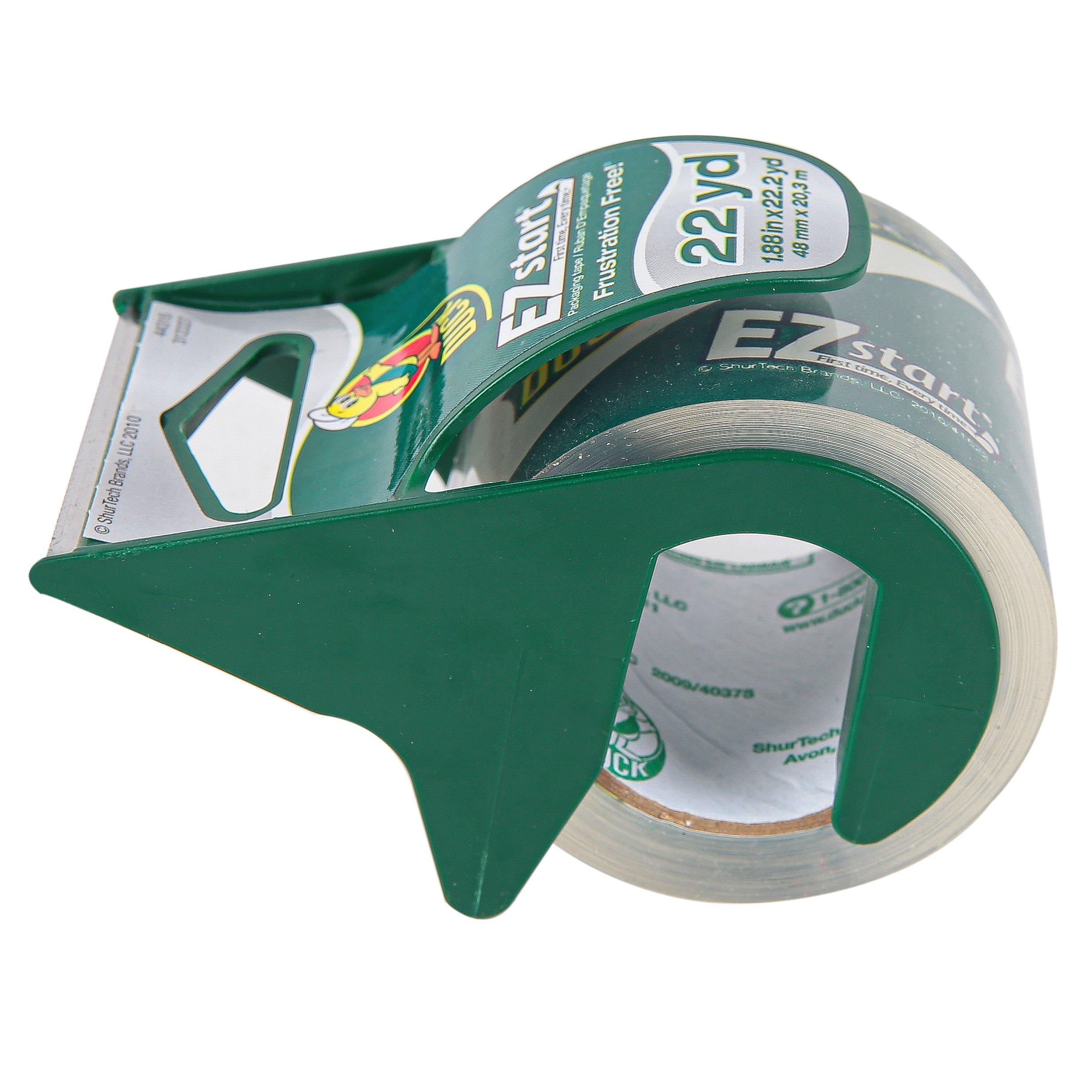 Duck Brand EZ Start Clear Packing Tape - 1 Roll, 1.88 X 15 Yards With Dispenser 10 thumbnail image