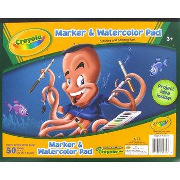 Crayola, Marker and Watercolor Pad, 50 Sheets, 10 x inches