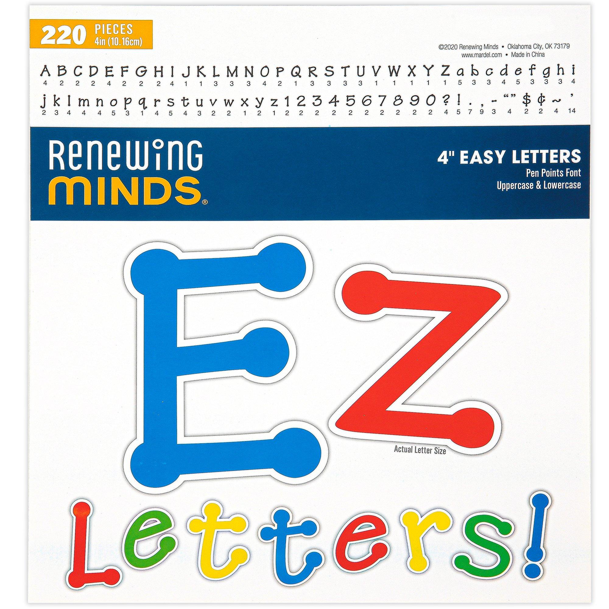 Colorful Pin Points Bulletin Board Letters, 4 Inches, 220 Pieces ...