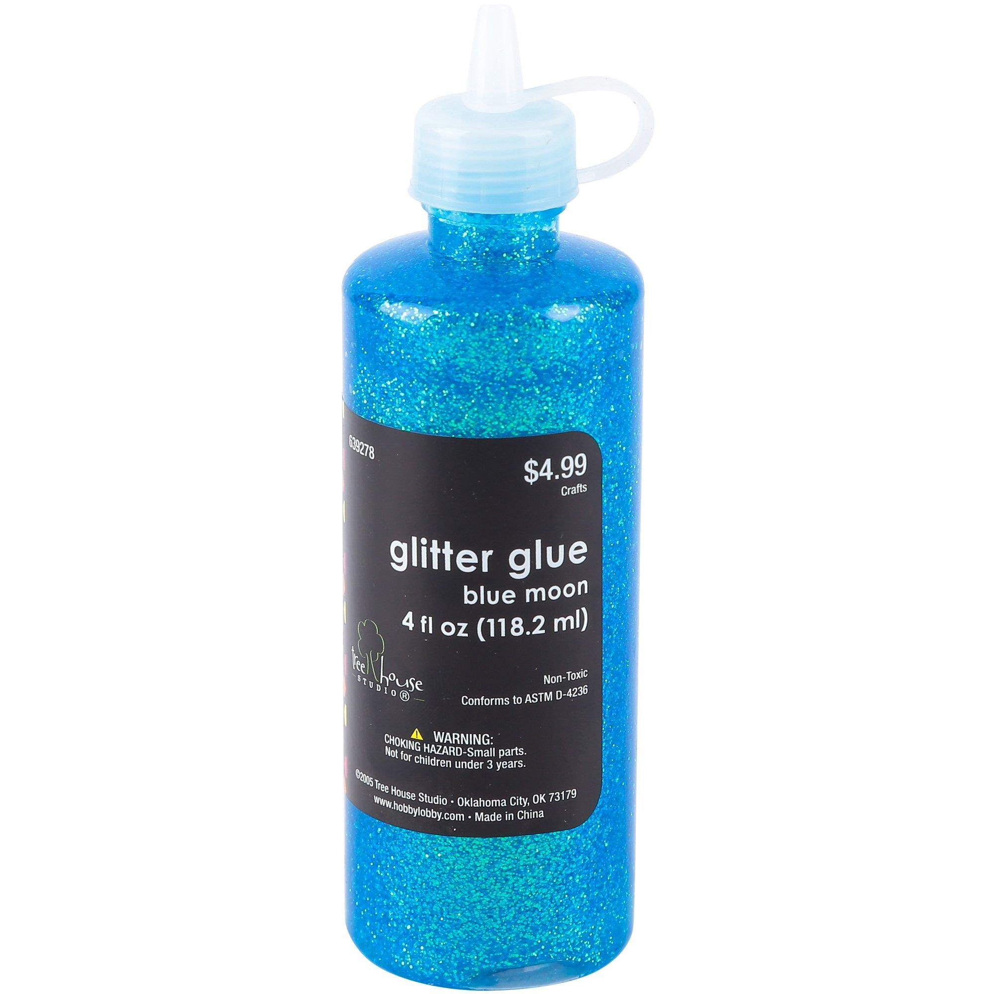 Tree House Studio, Glitter Glue, Moon-Blue, 4 ounces
