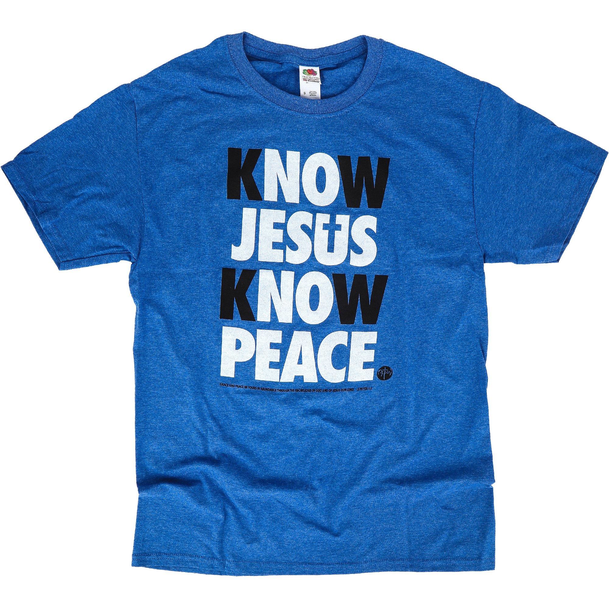 NOTW, 2 Peter 1:2 Know Jesus Know Peace Men's Short Sleeve T