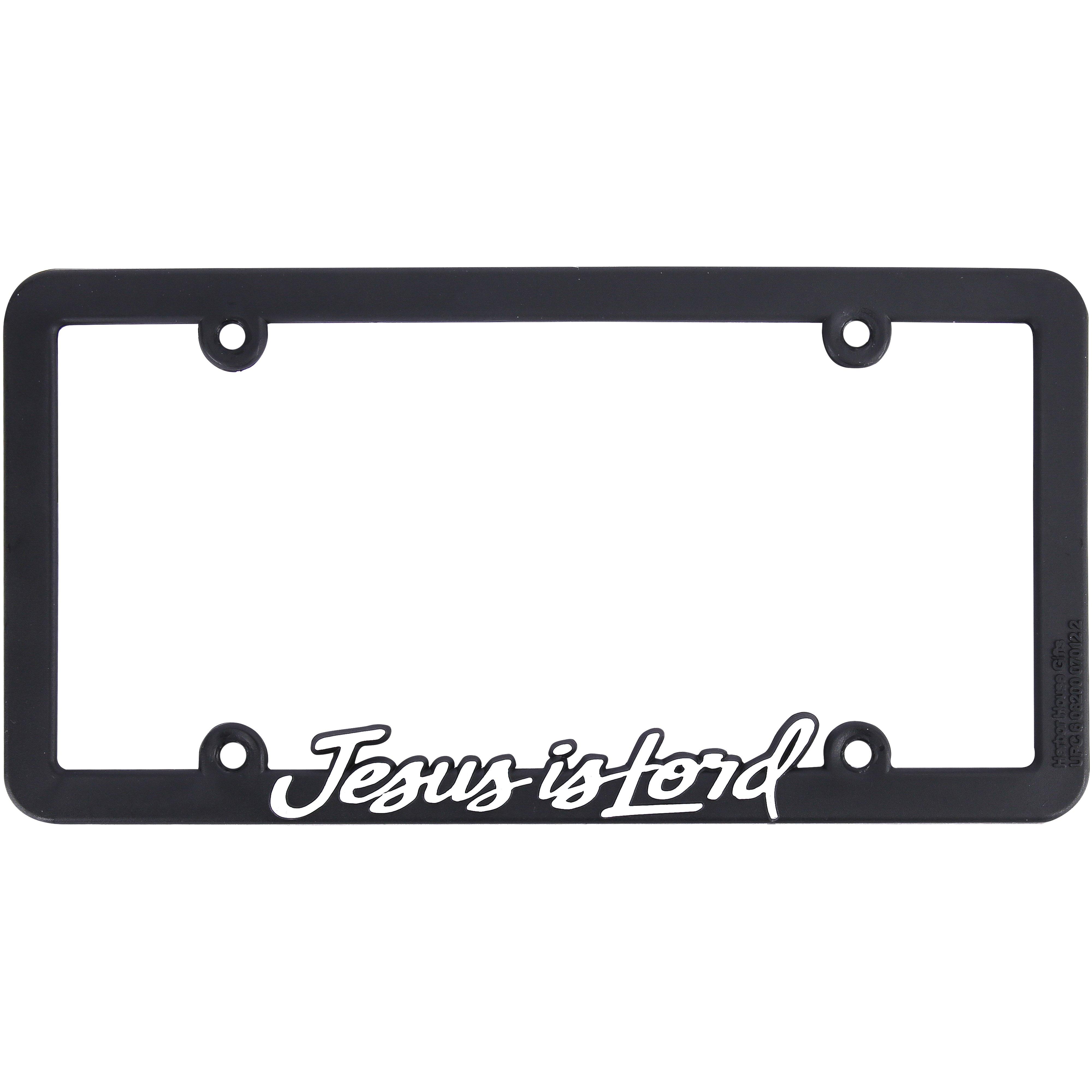 Jesus Is Coming License Plate Frame – Stainless Steel With Fish Symbol, Anti-Theft Screws, Fits US/CA Plates - View #3