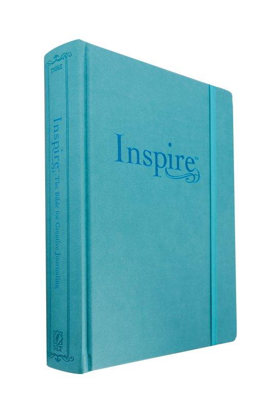 NLT Inspire Journaling Bible, Large Print, Hardcover, Teal Mardel