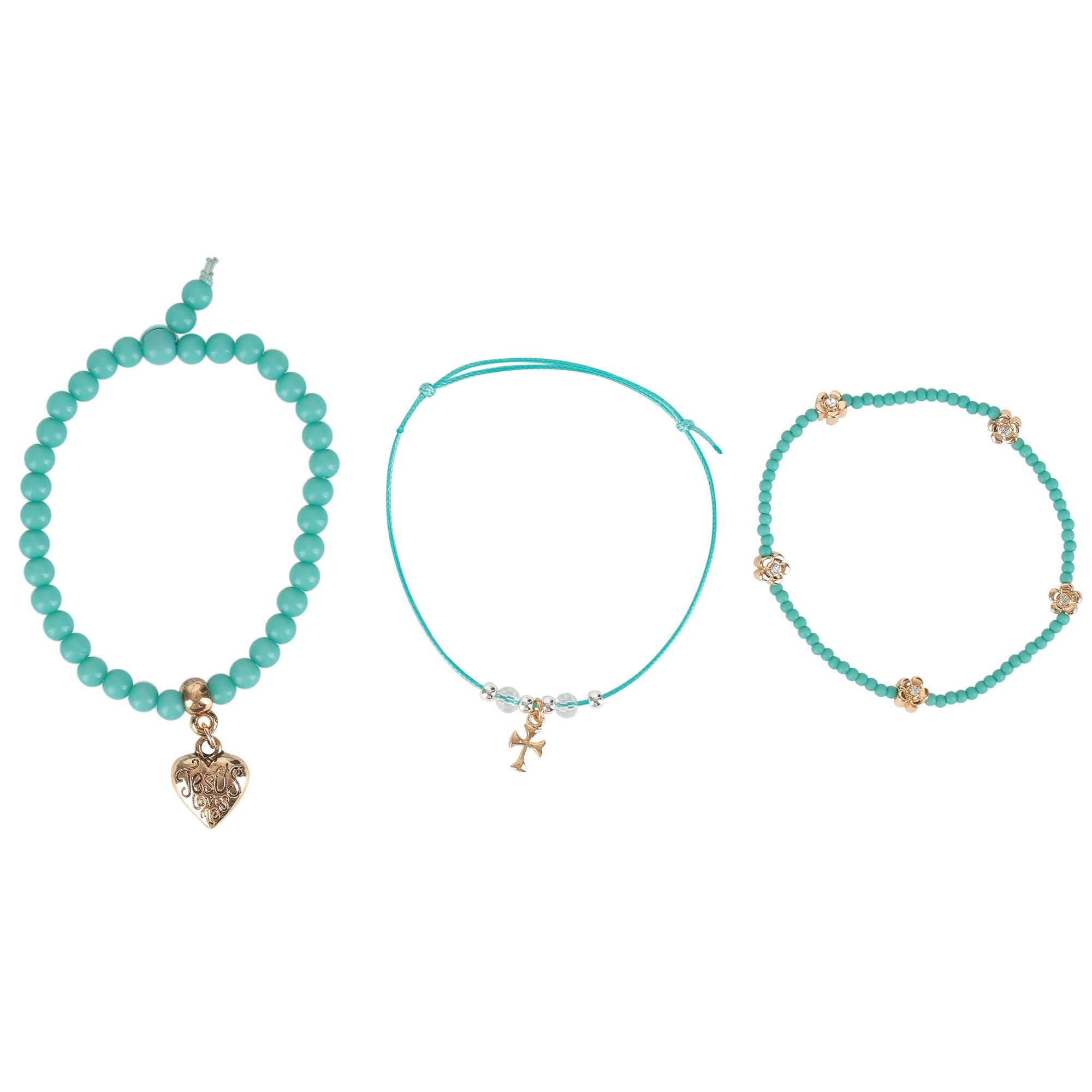 Gucci Le Marche des Merveilles Turquoise Tiger Head Diamond Station Bracelet YBA