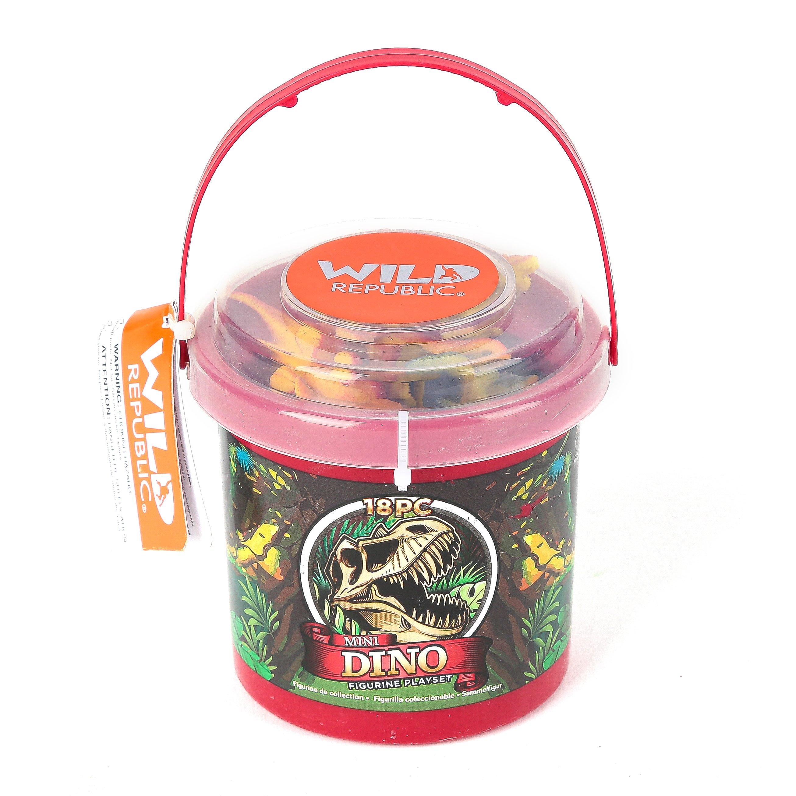 Wild Republic, Dinosaur Mini Bucket Set, 18 Pieces Mardel 3848090