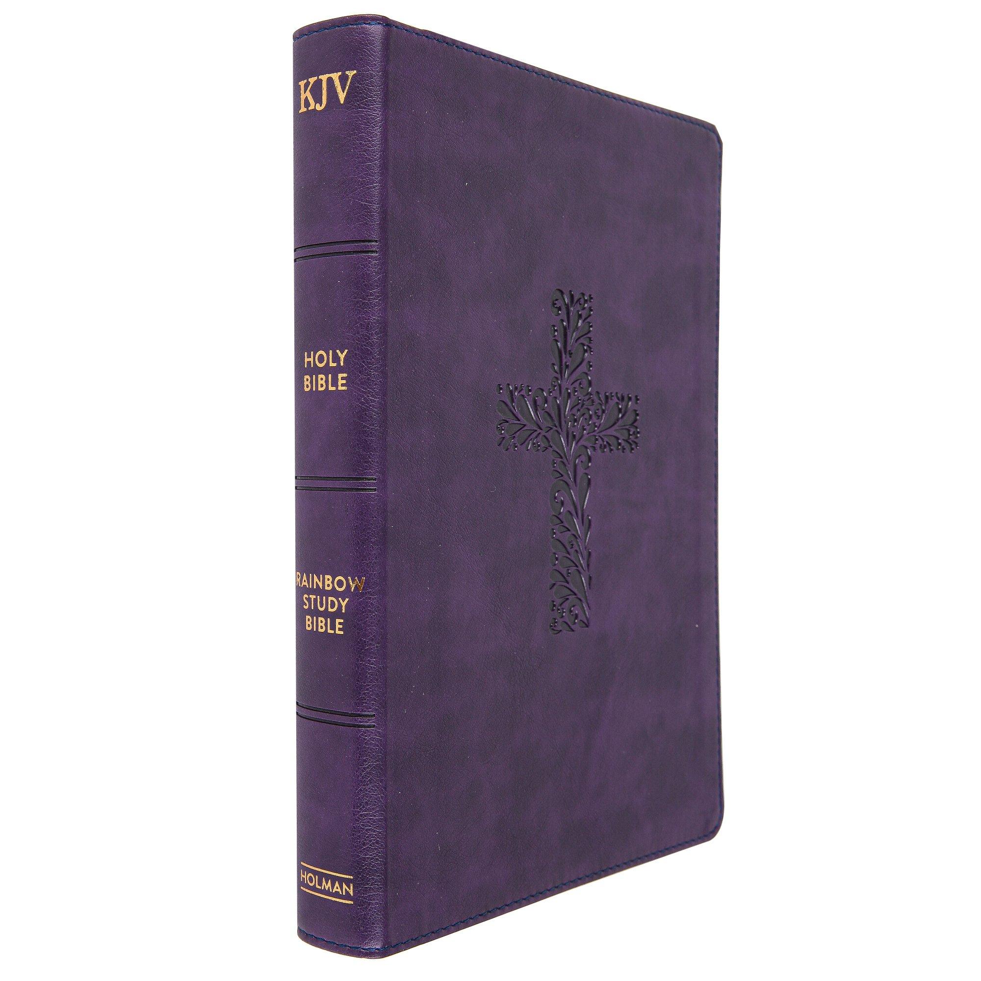 KJV Rainbow Study Bible, Imitation Leather, Purple | Mardel | 3881828