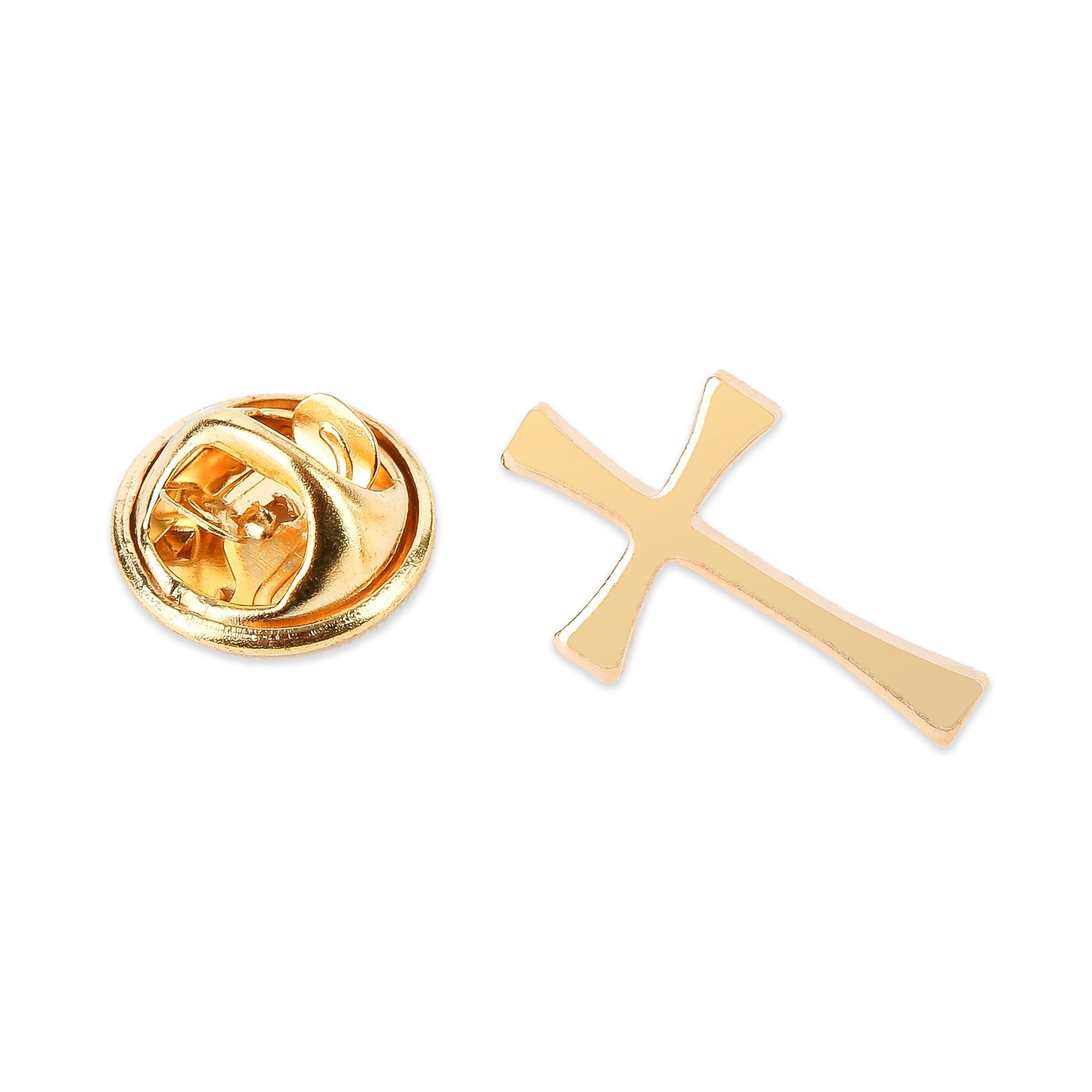 Cross Lapel Pin, Gold Plated, 3/4 x 1/2 inches Mardel 3886025