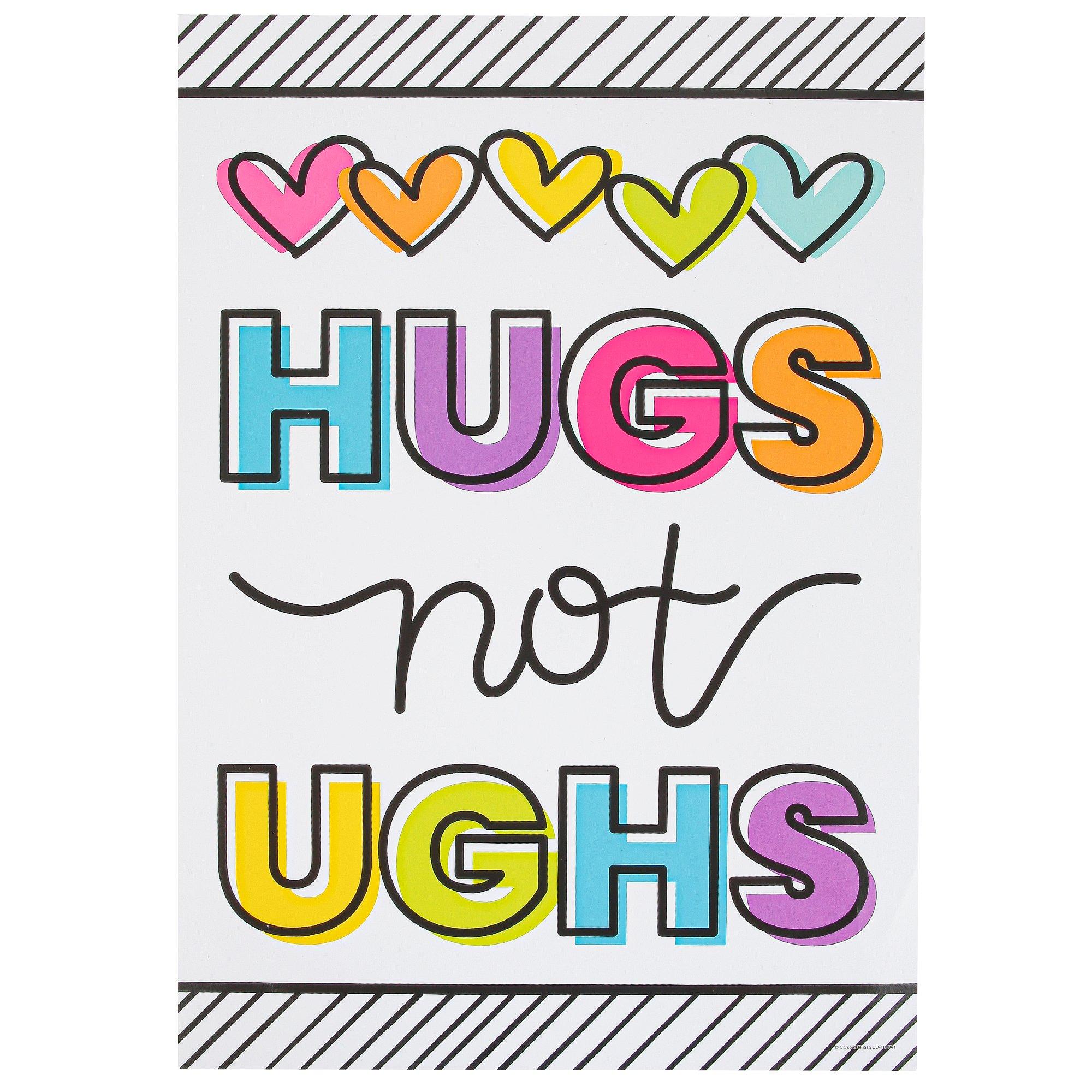 Kind Vibes Hugs Not Ughs Poster, 19 x 13.25 Inches, 1 Piece | Mardel ...