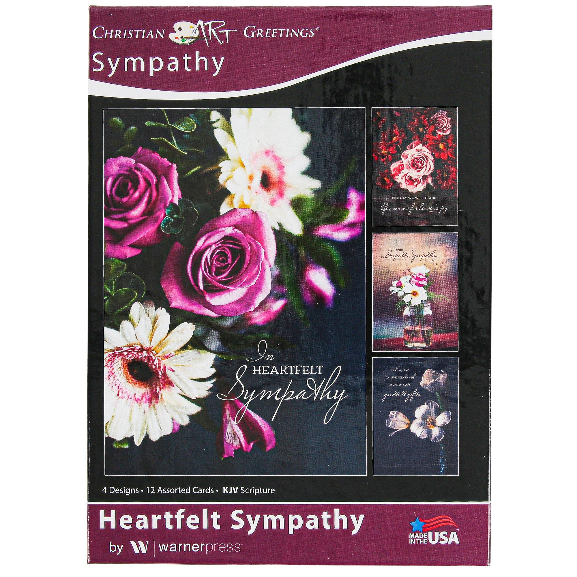 Warner Press, Heartfelt Sympathy Boxed Cards, 12 Cards with Envelopes ...