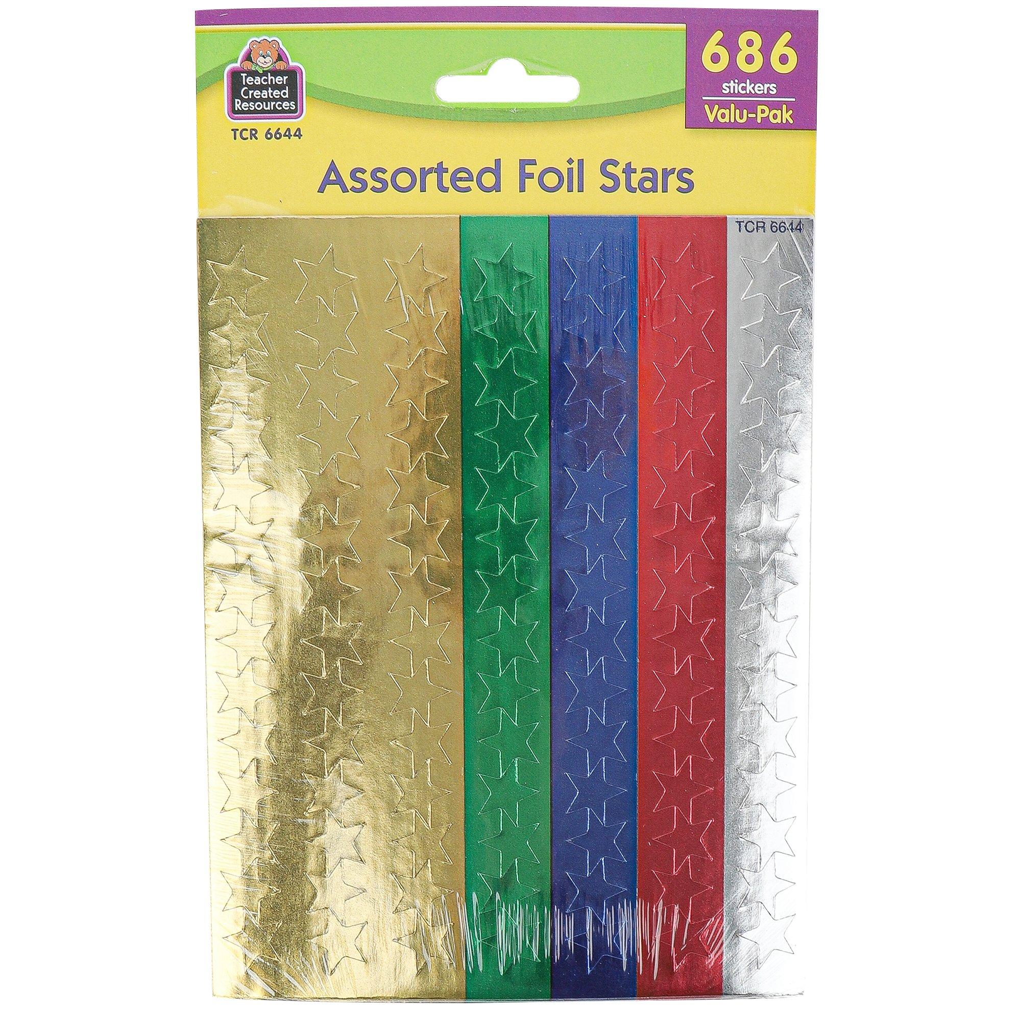 Foil Stars Stickers, Assorted Colors, 686 Valu-Pak | Mardel | 3972726